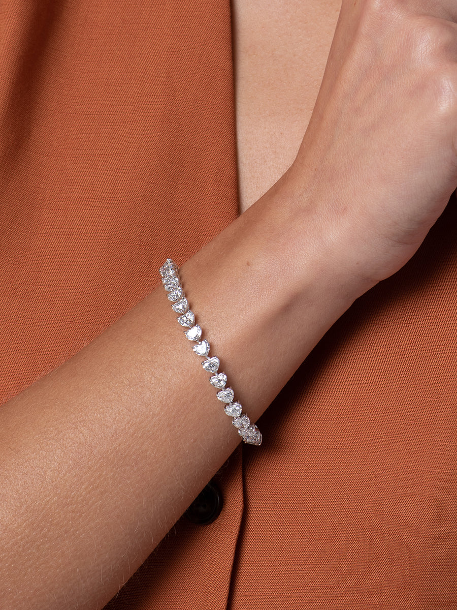 Heart Diamond Line Bracelet
