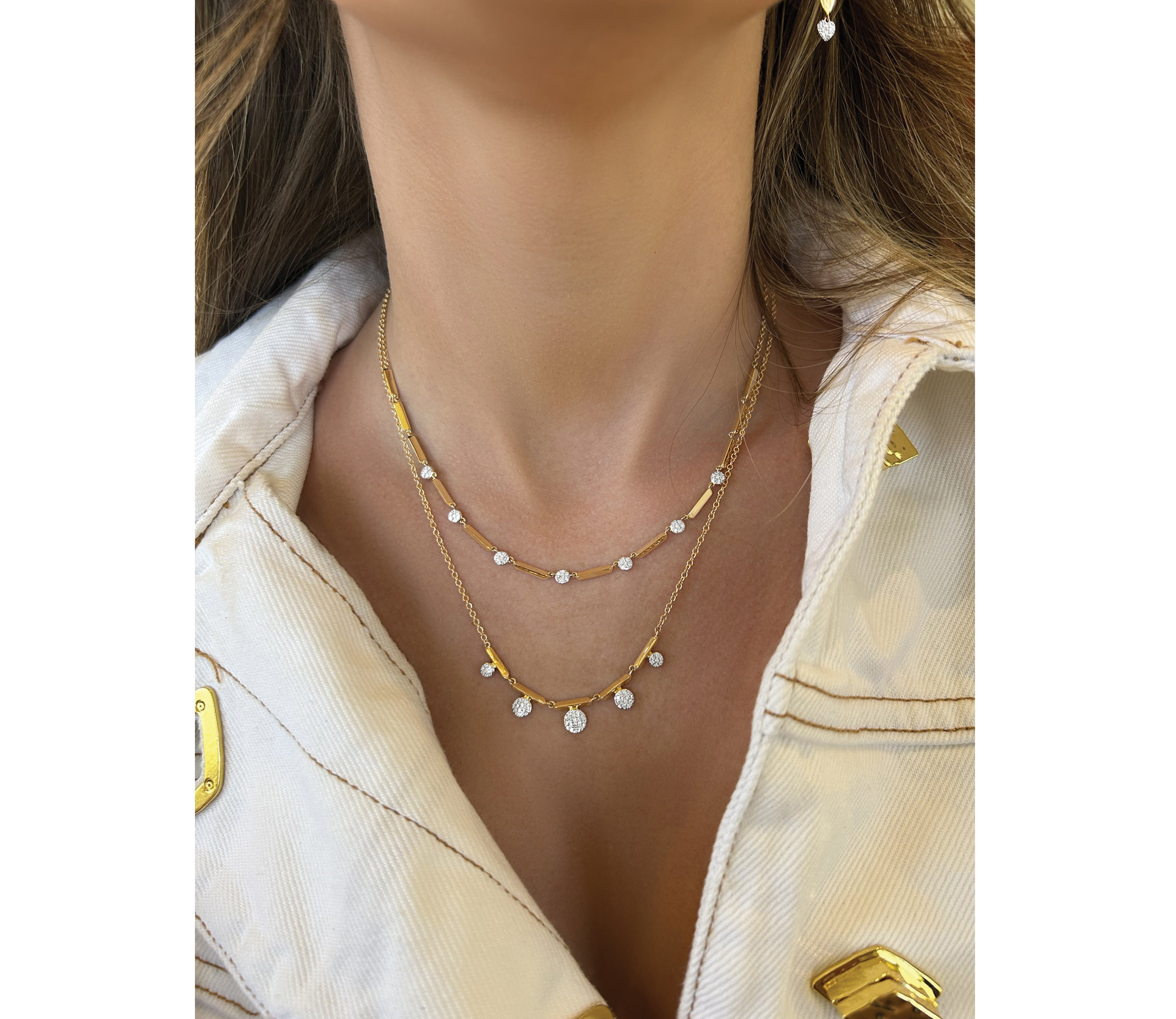 Seven Station Micro Infinity Necklace