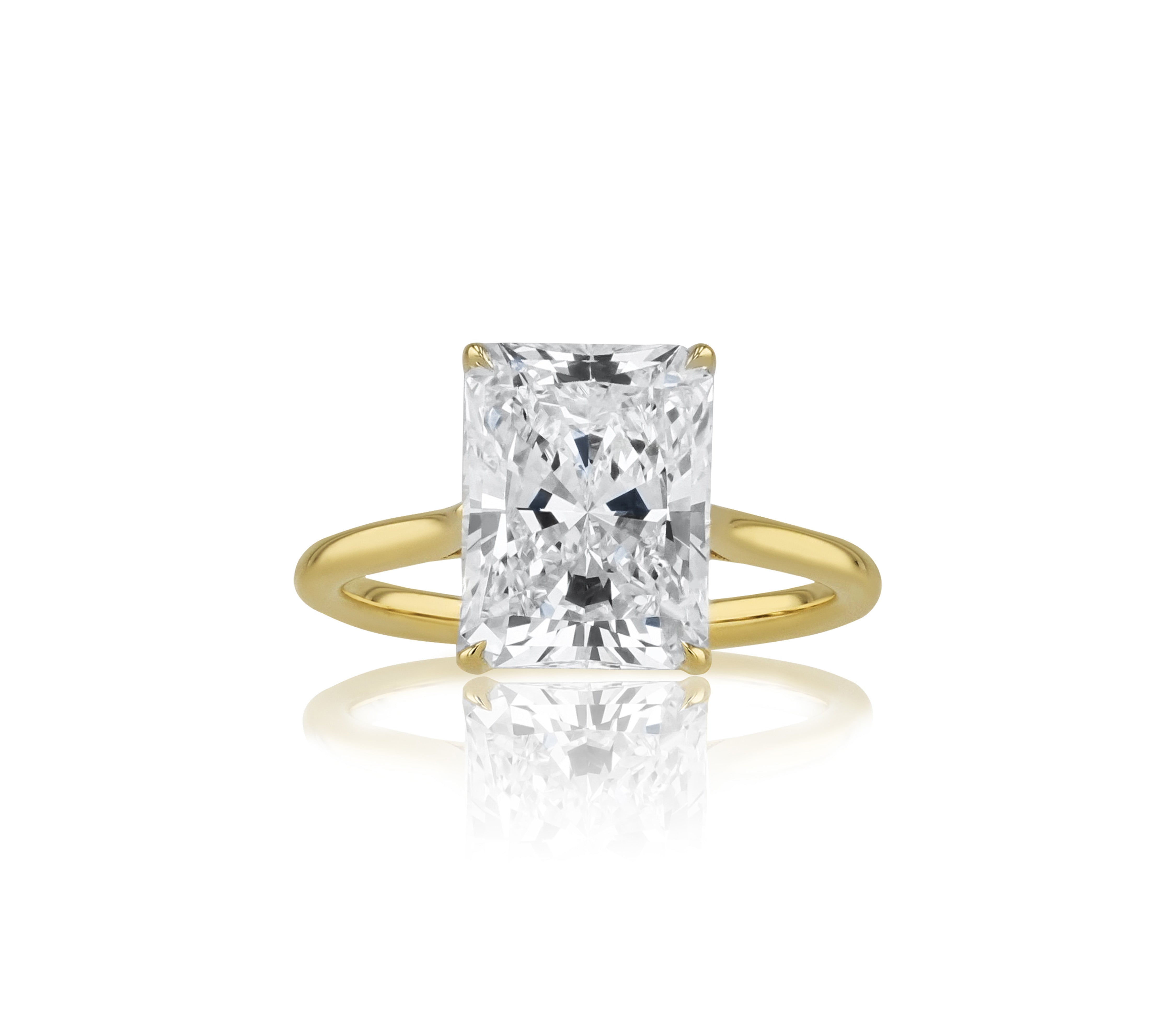 4ct Radiant Cut Diamond Engagement Ring