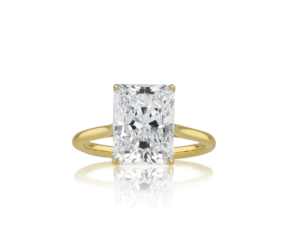 4ct Radiant Cut Diamond Engagement Ring