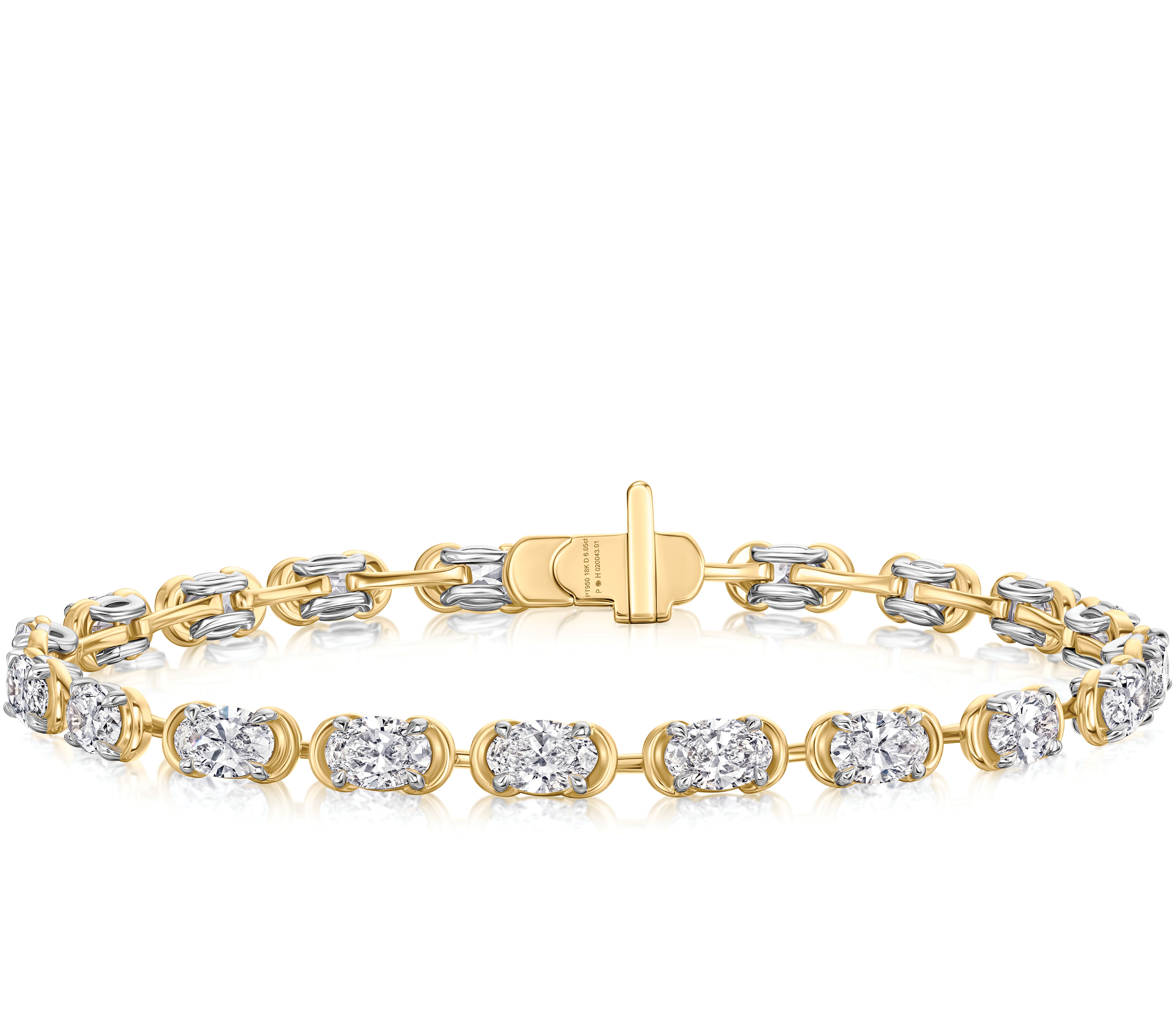 Oval Diamond Cuddle Line Bracelet
