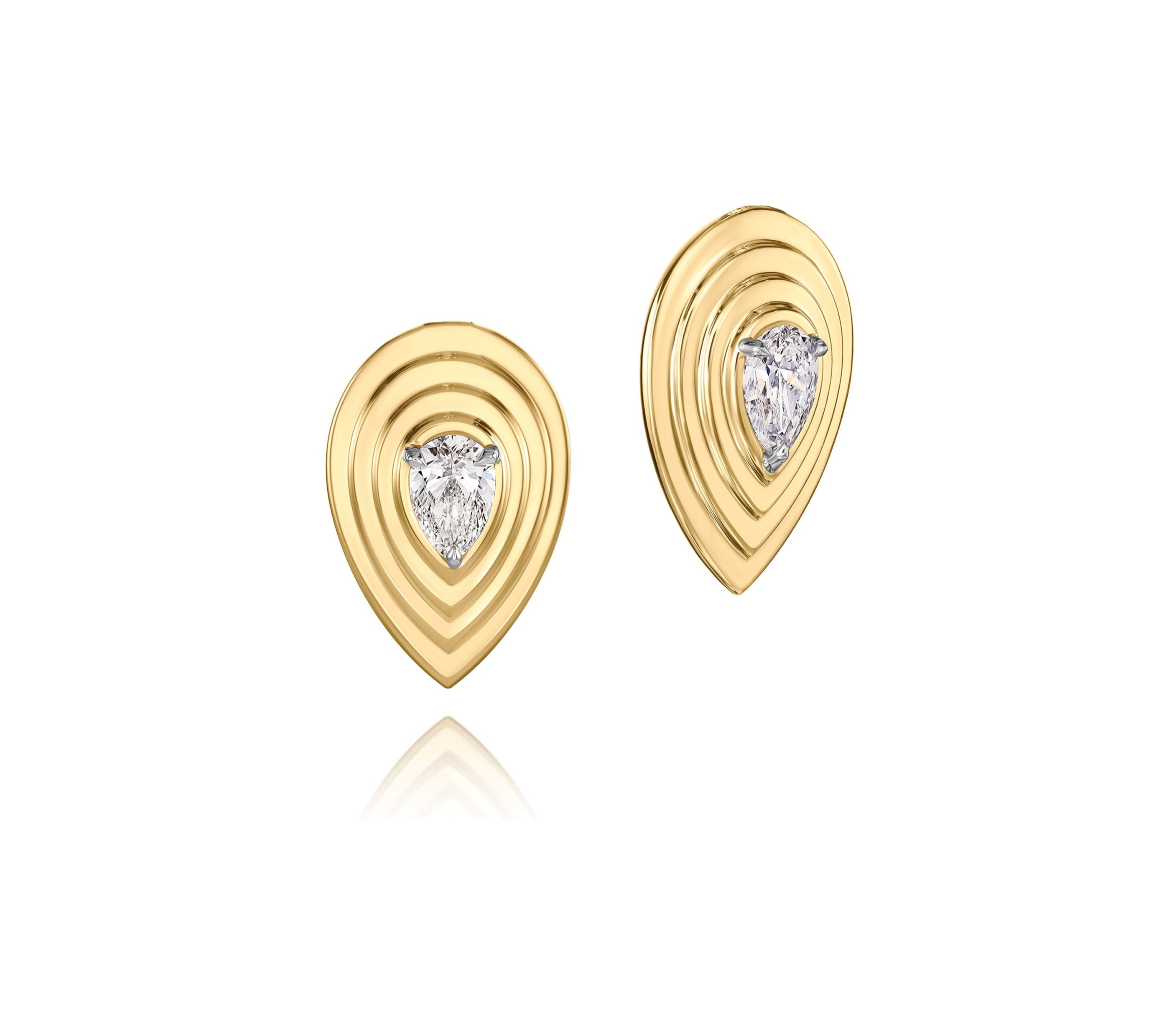 Pear Shape Diamond Layered Pear Studs