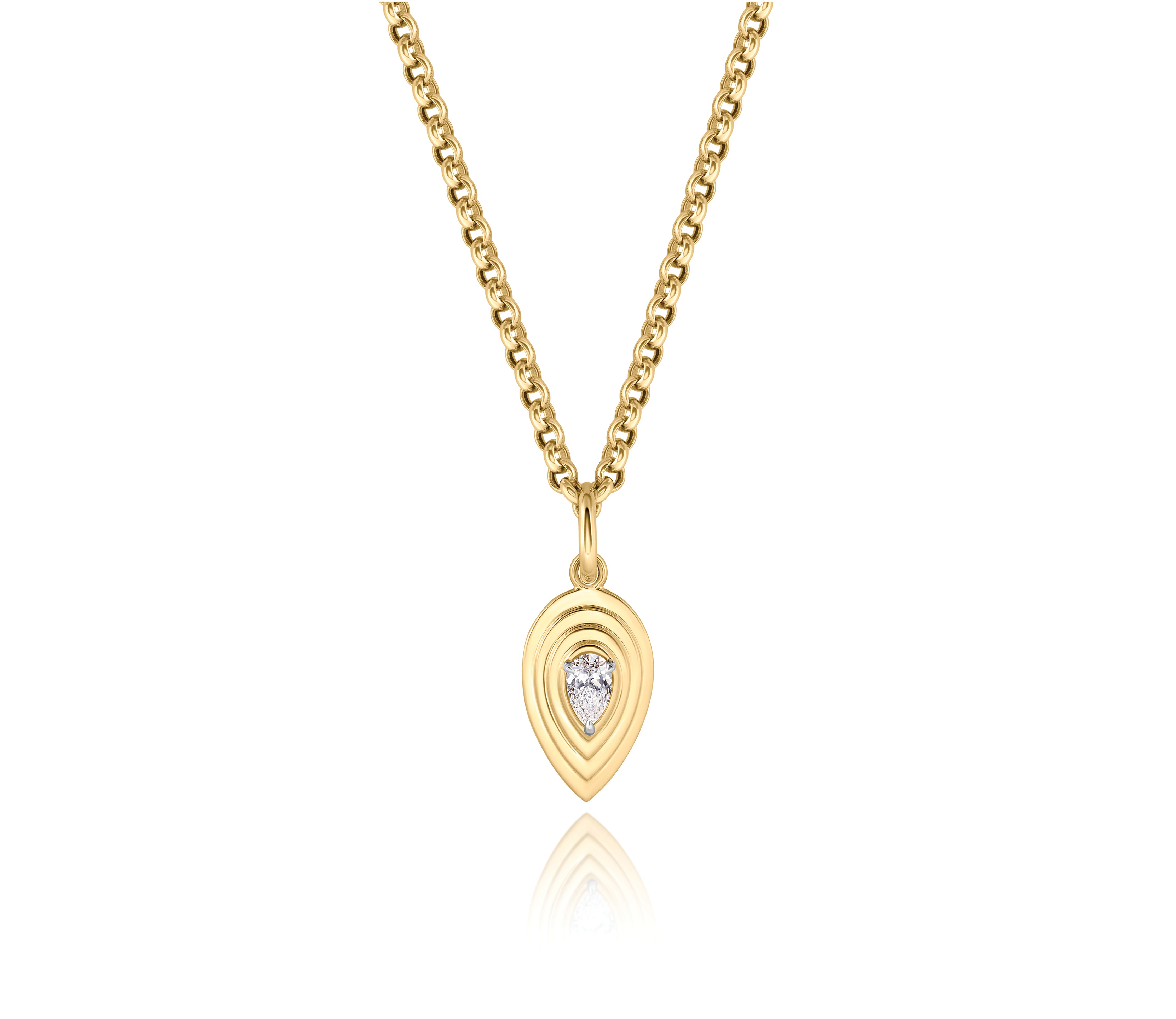 Pear Shape Diamond Layered Pear Necklace