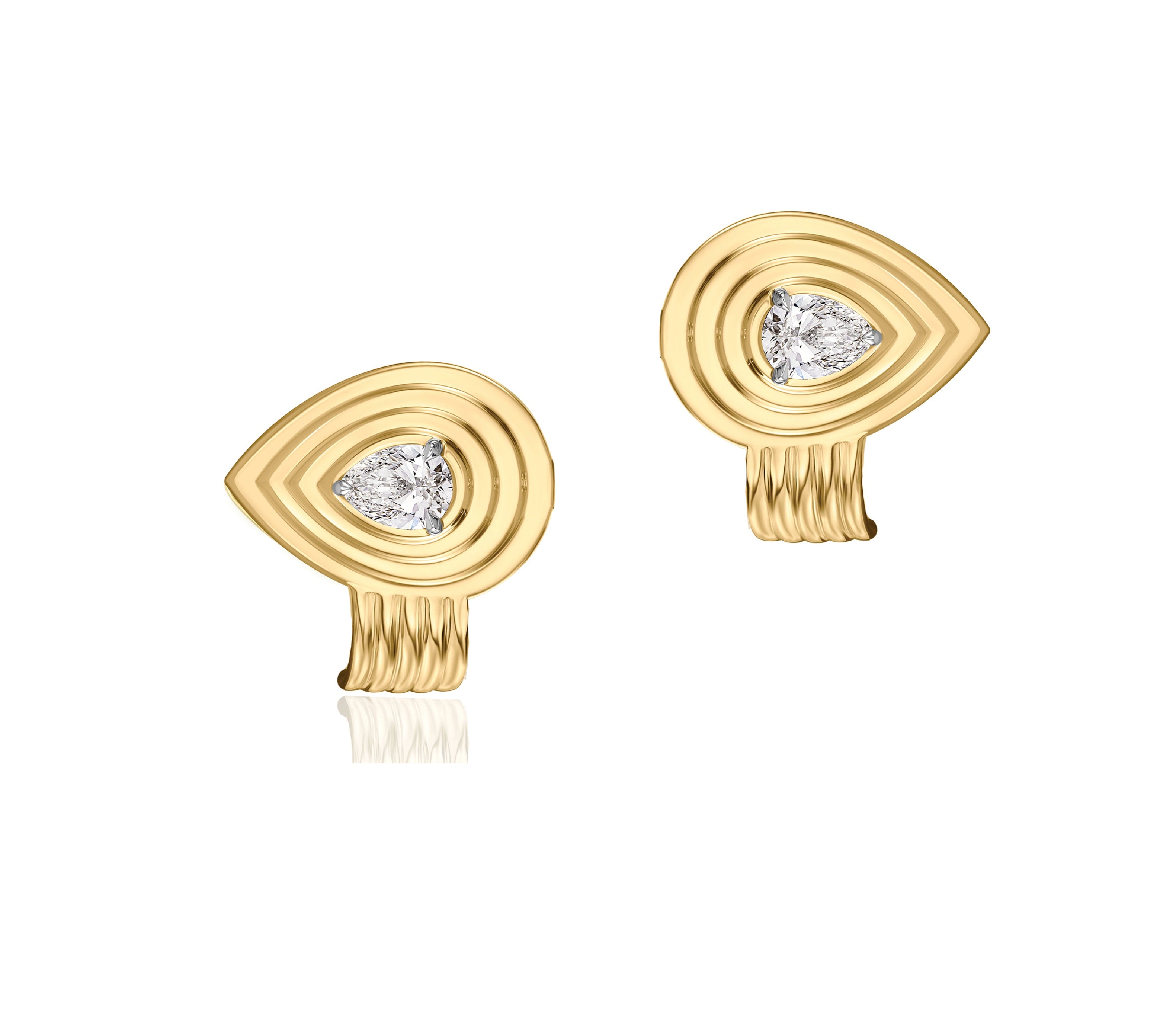 Pear Shape Diamond Layered Pear Huggers