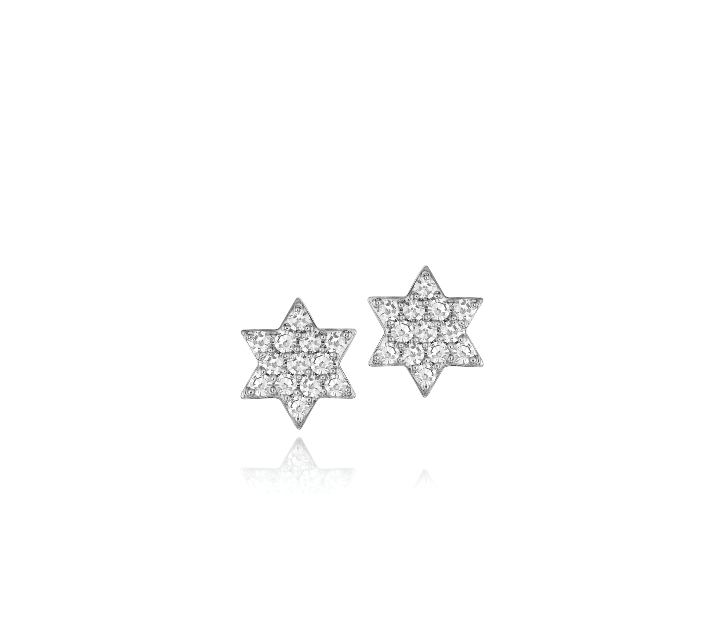Micro Star of David Studs