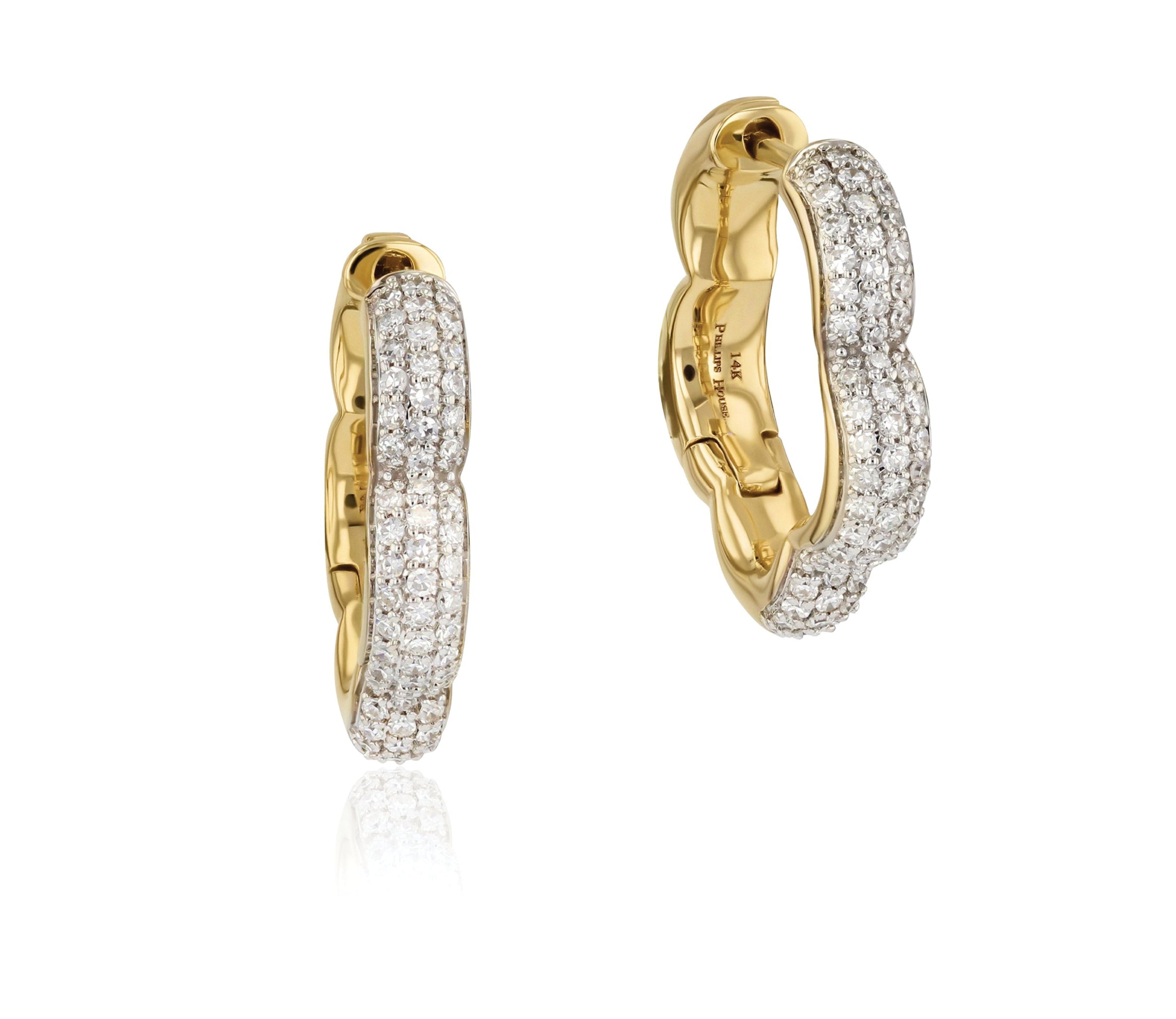 Forget-Me-Not Silhouette Hoops