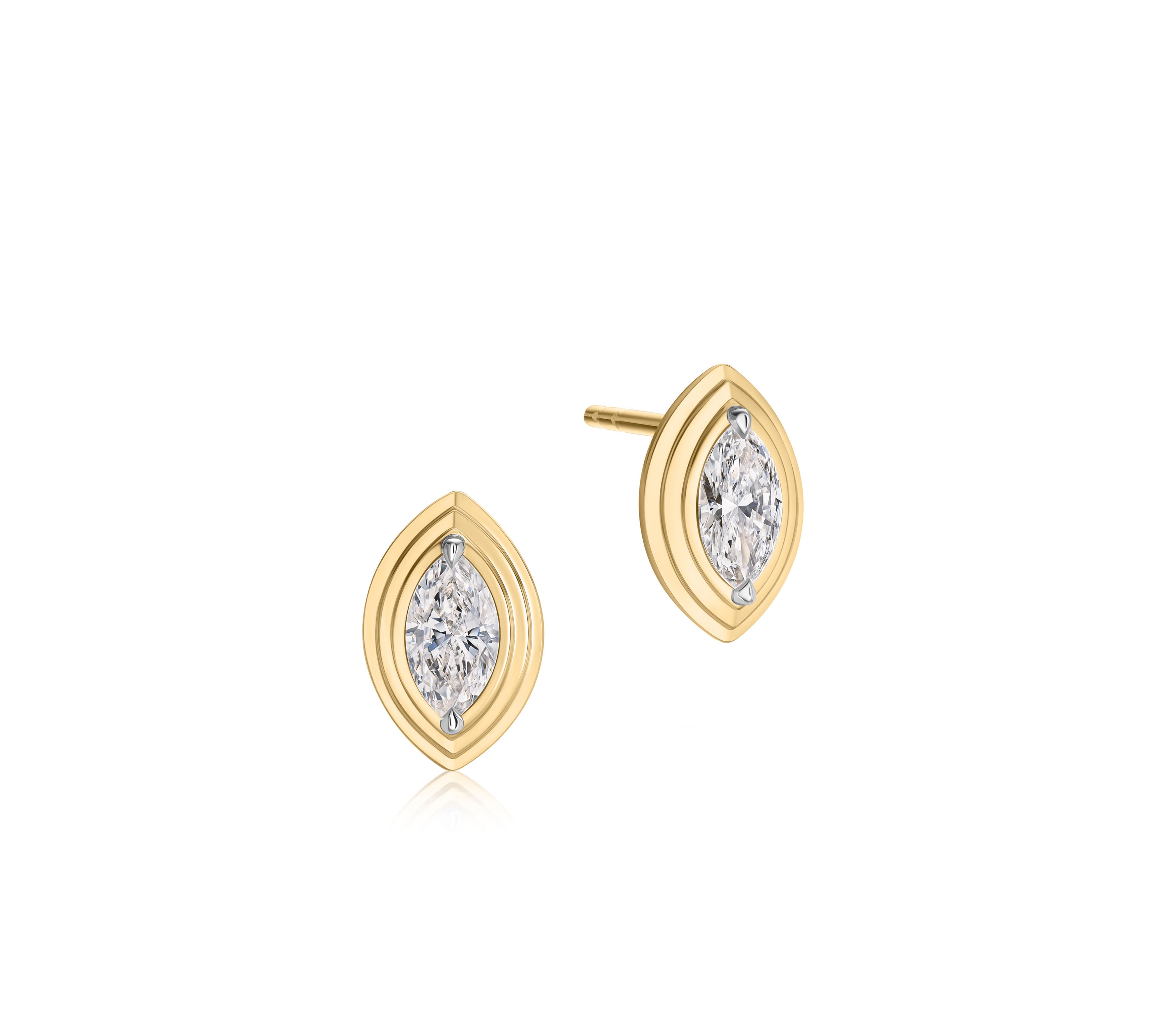 Marquise Cut Diamond Mini Studs
