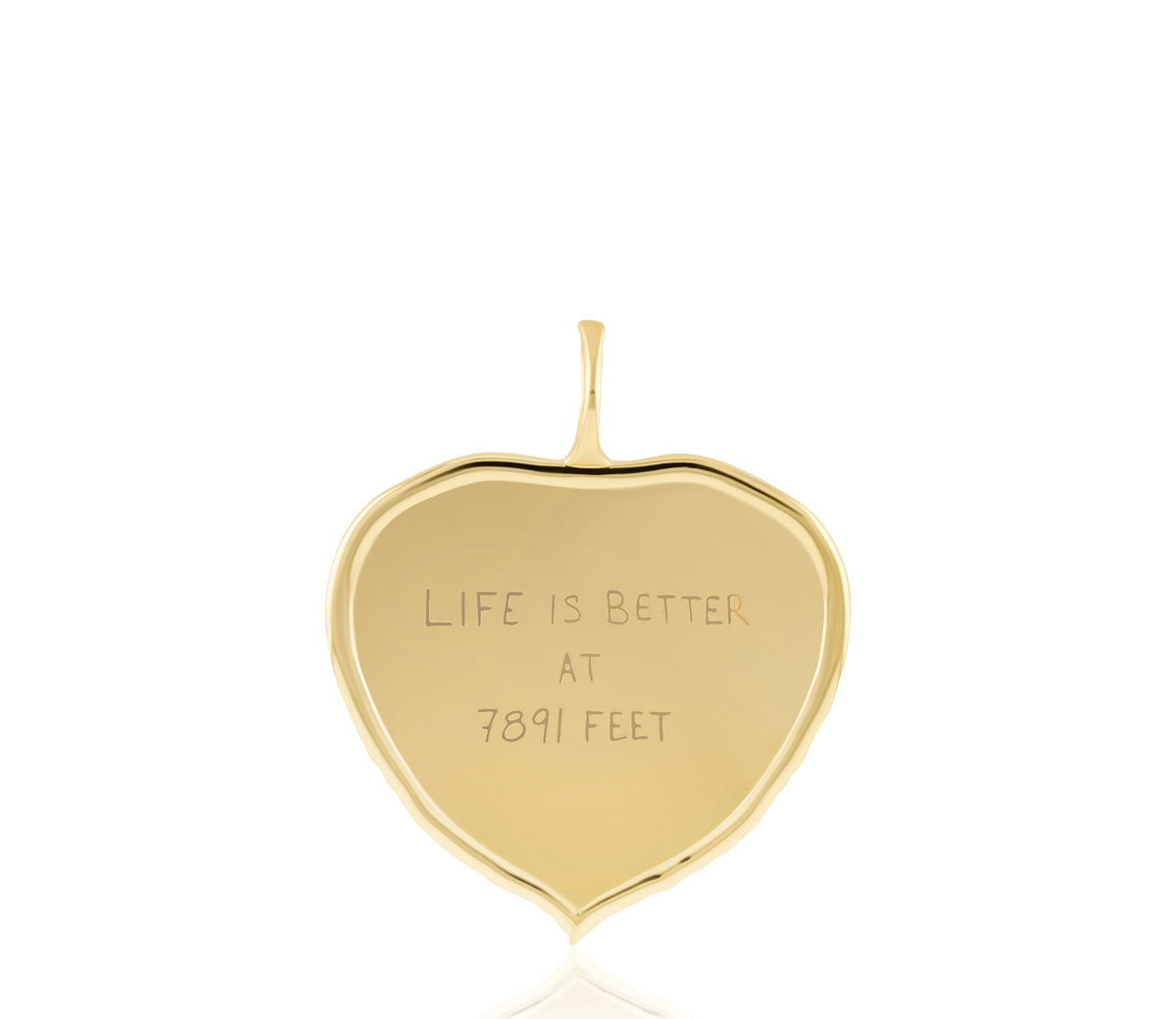 30 mm Aspen Leaf Love Languages Pendant