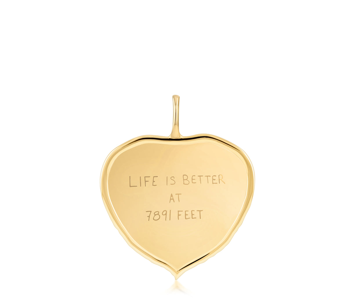 30 mm Aspen Leaf Love Languages Pendant