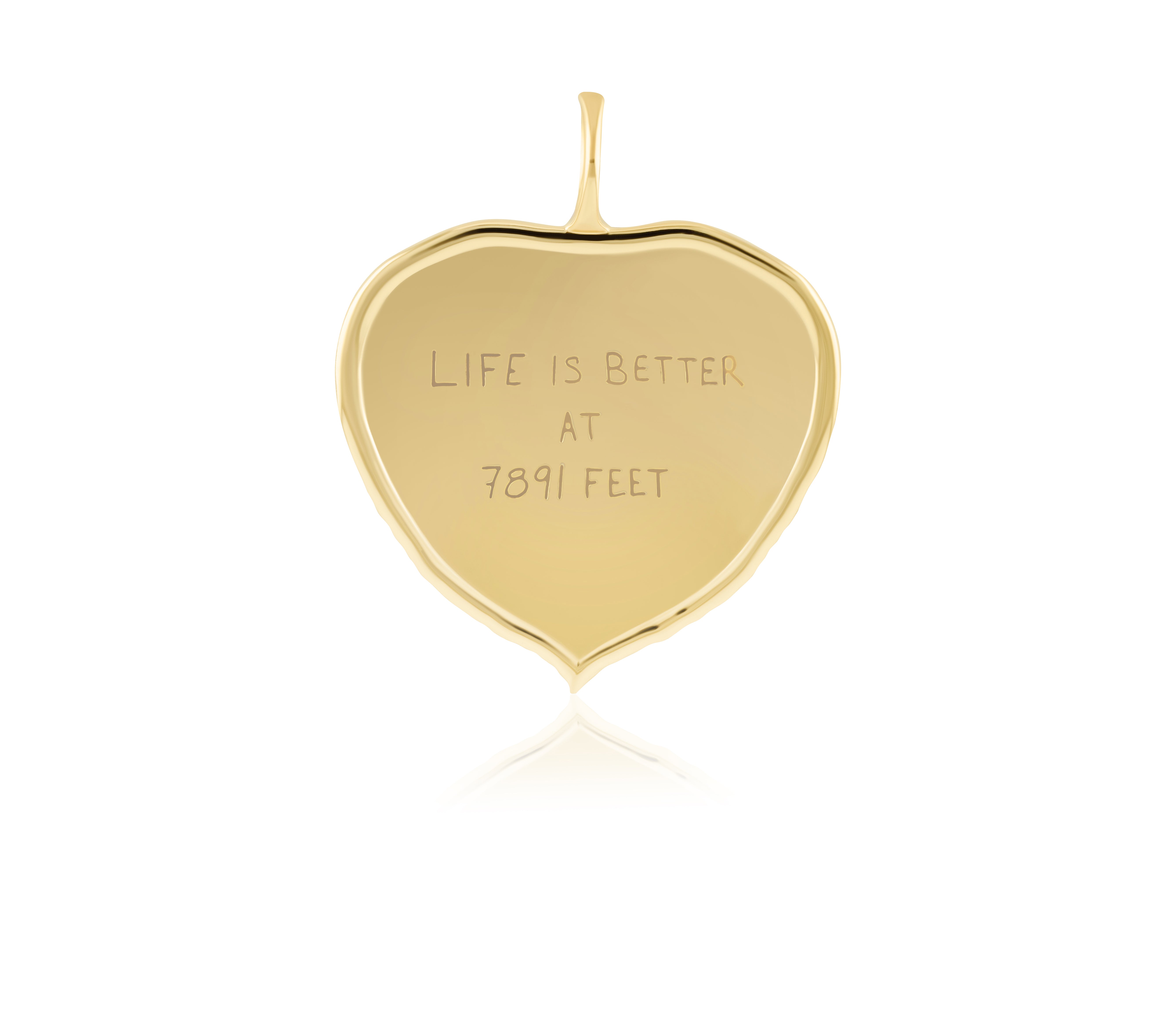30 mm Aspen Leaf Love Languages Pendant