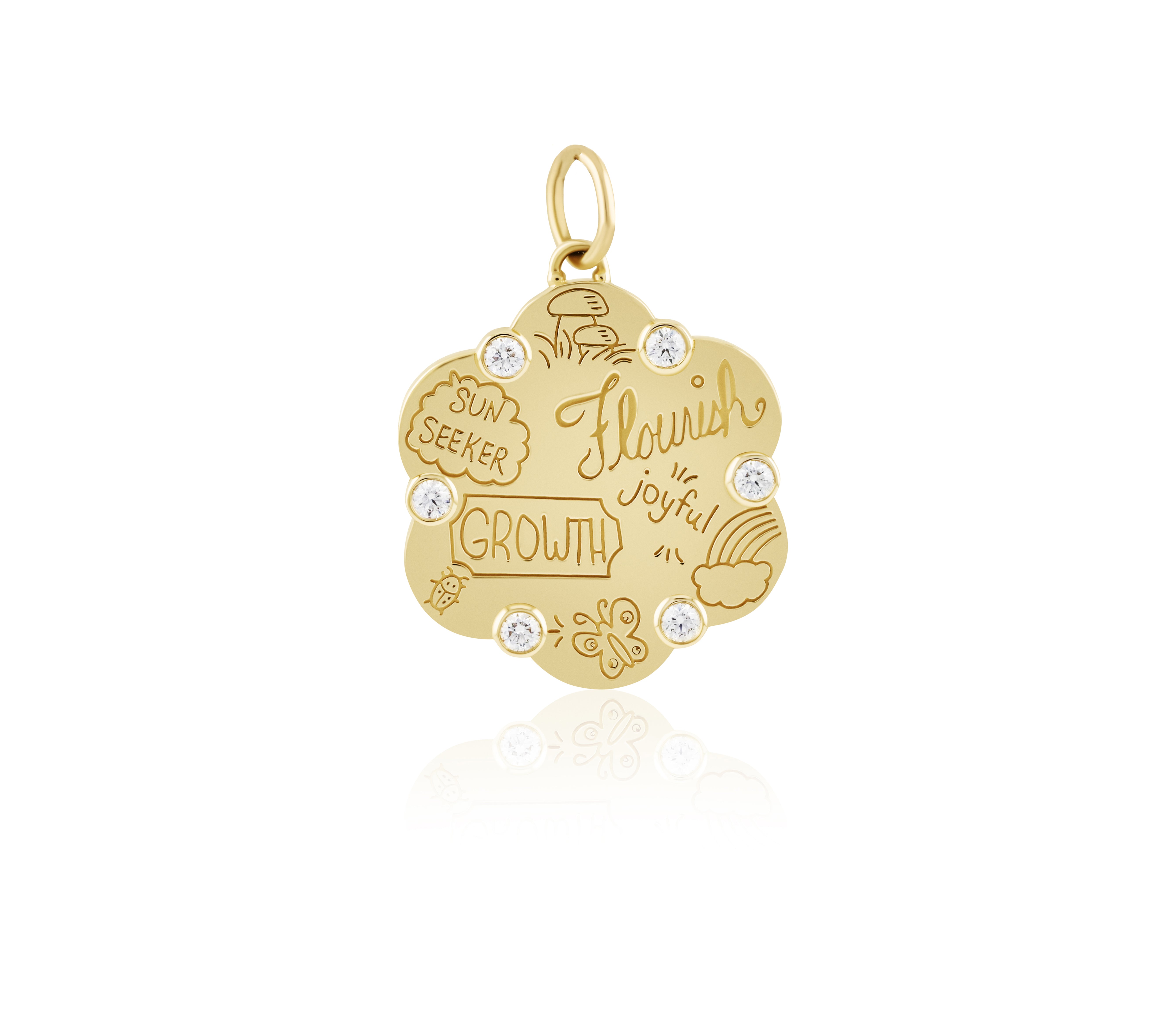 30 mm Flower Love Languages Pendant