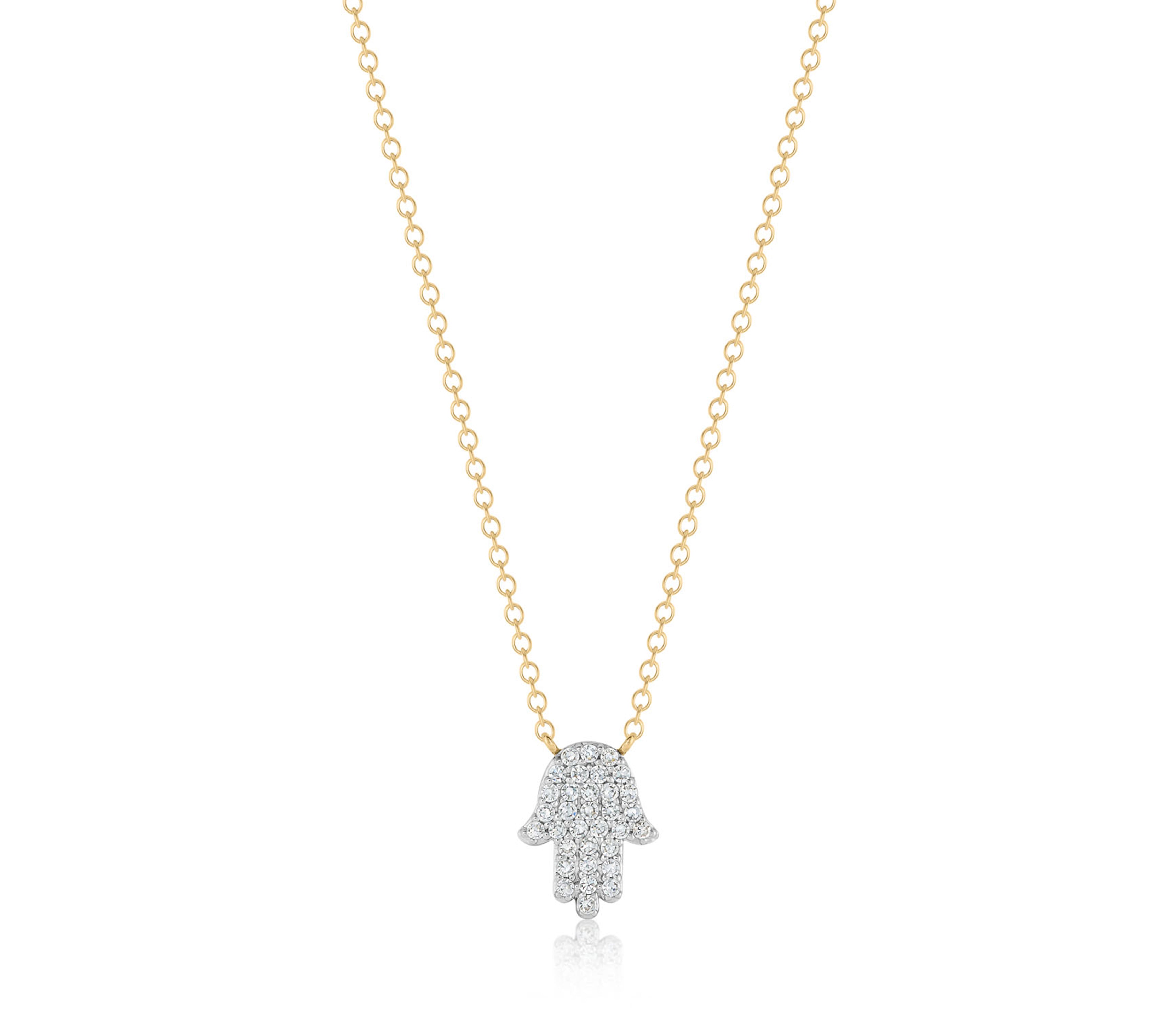 Micro Infinity Hamsa Necklace