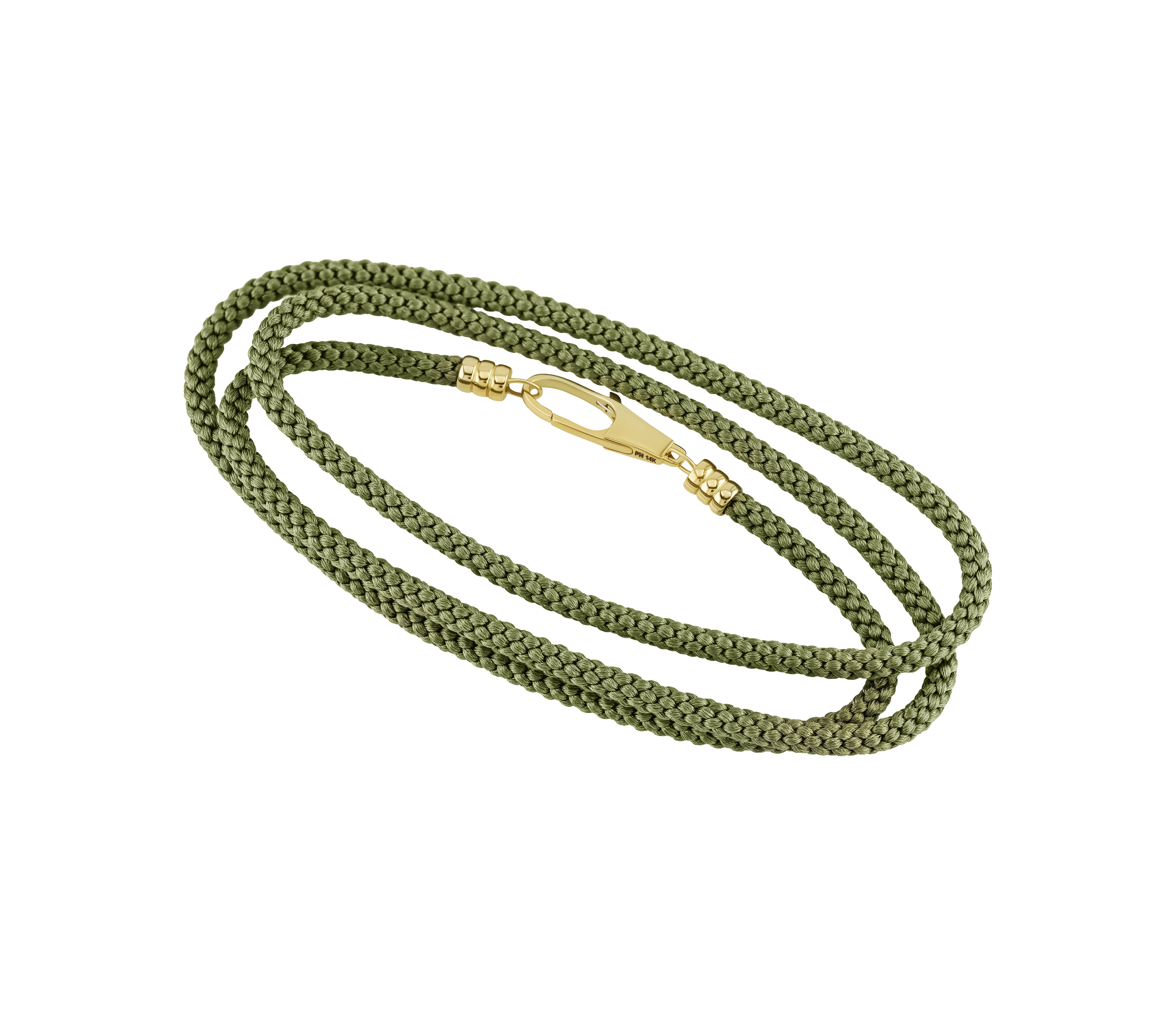 Green Kumihimo Rope with Clasp