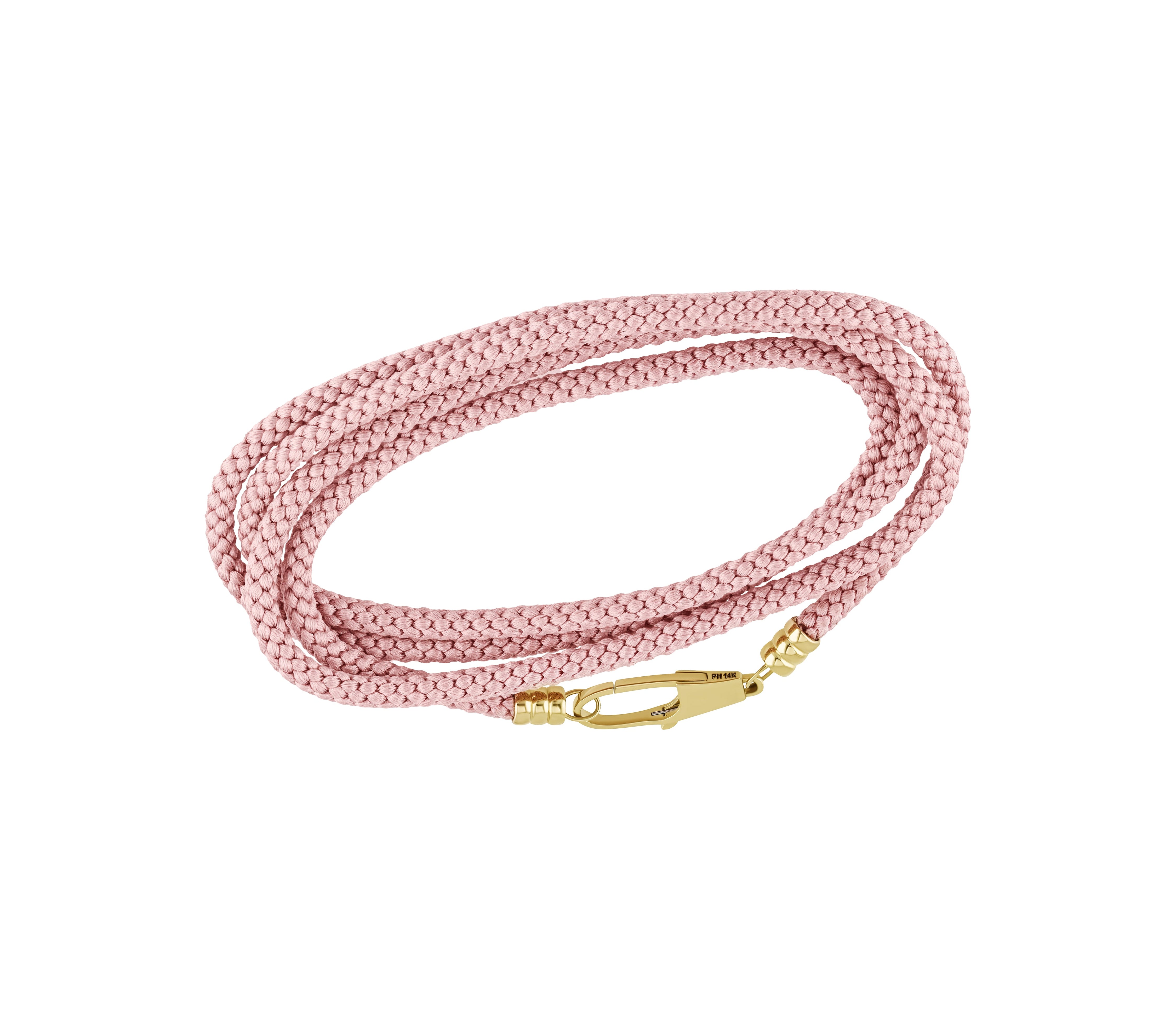 Pink Kumihimo Silk Rope with Clasp
