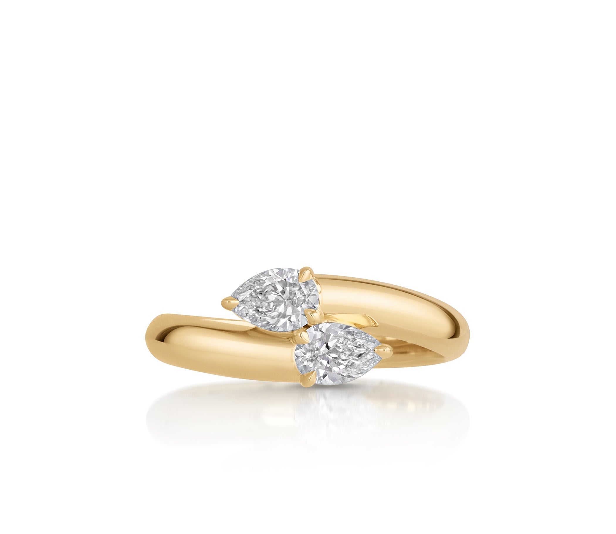 Double Pear Intertwine Ring