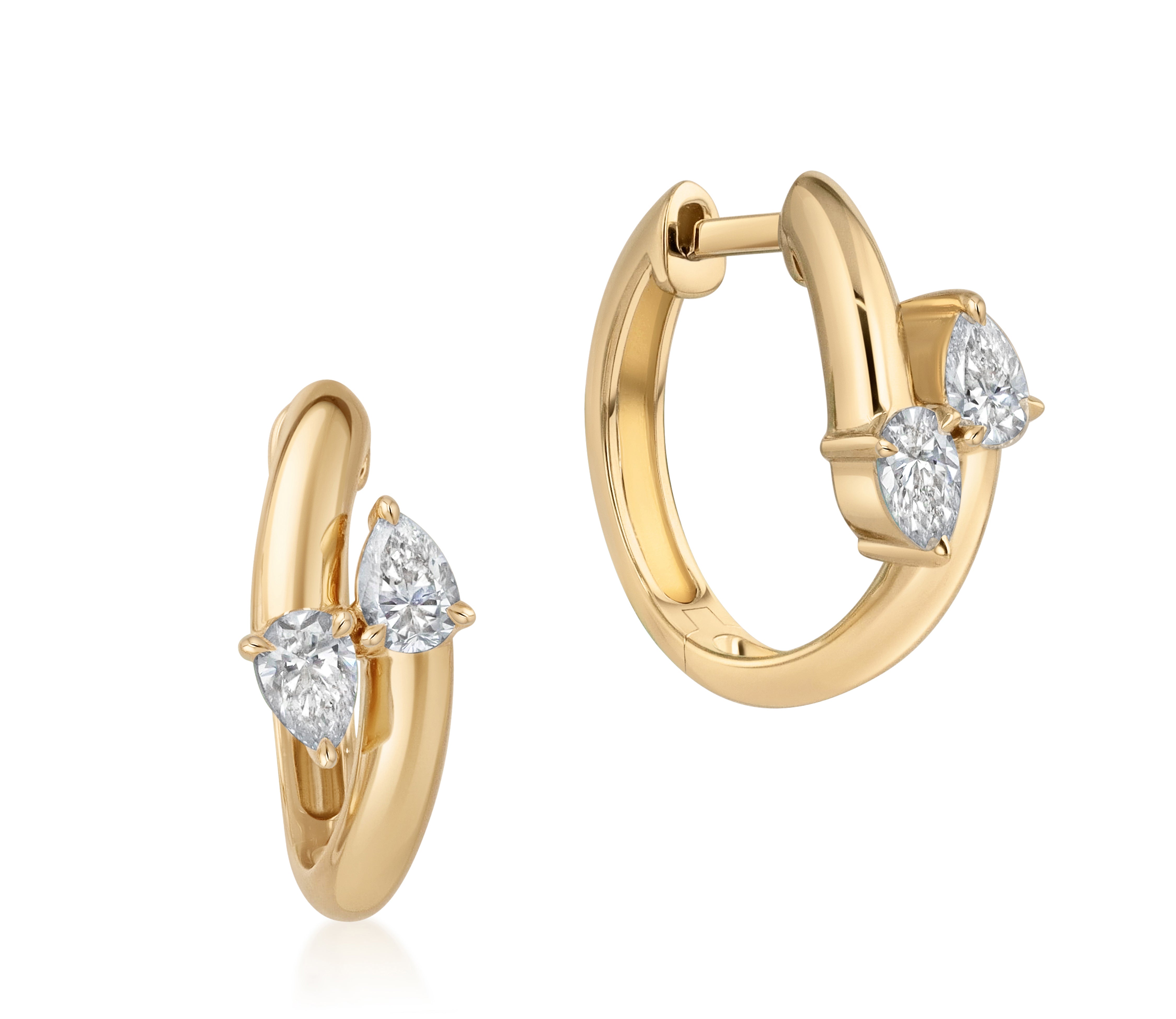 Interlocking Diamond Mini Hoops