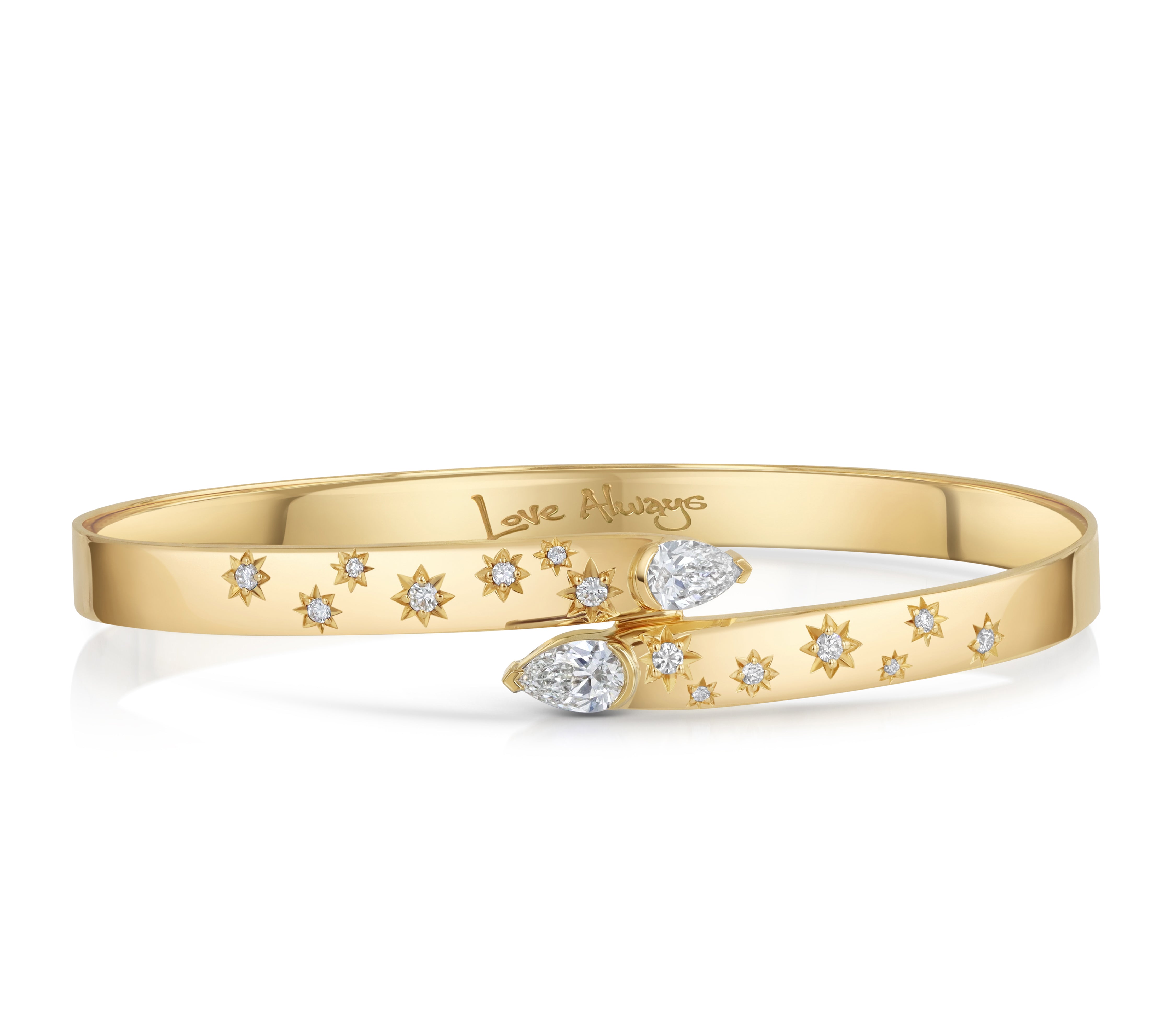 Double Pear Shape Diamond Toi Et Moi Love Always Scatter Bracelet