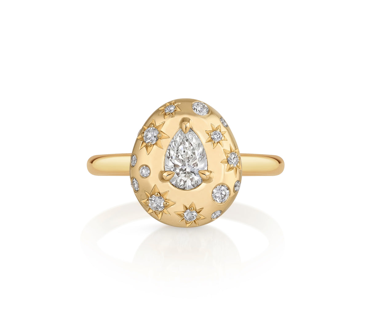 Pear Shape Diamond Small Celine Ring