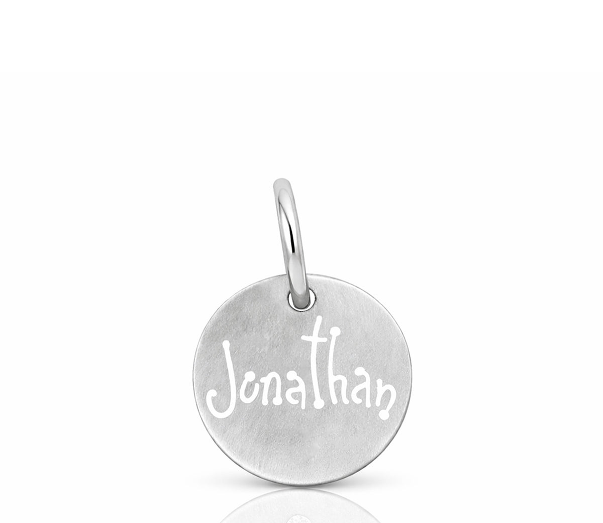 White Gold Carved Tag