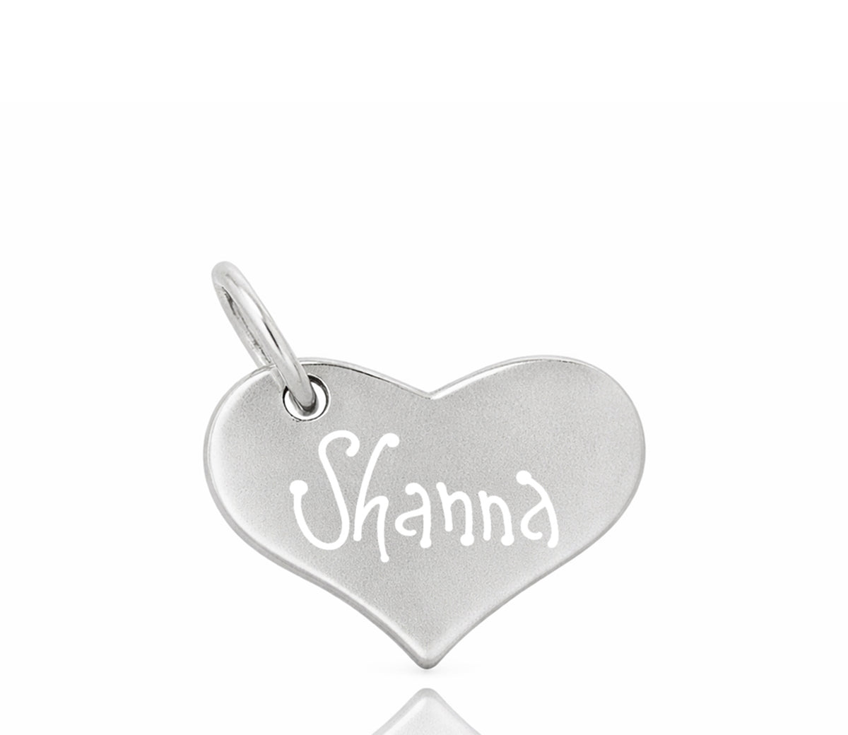 Sterling Silver Heart Carved Tag
