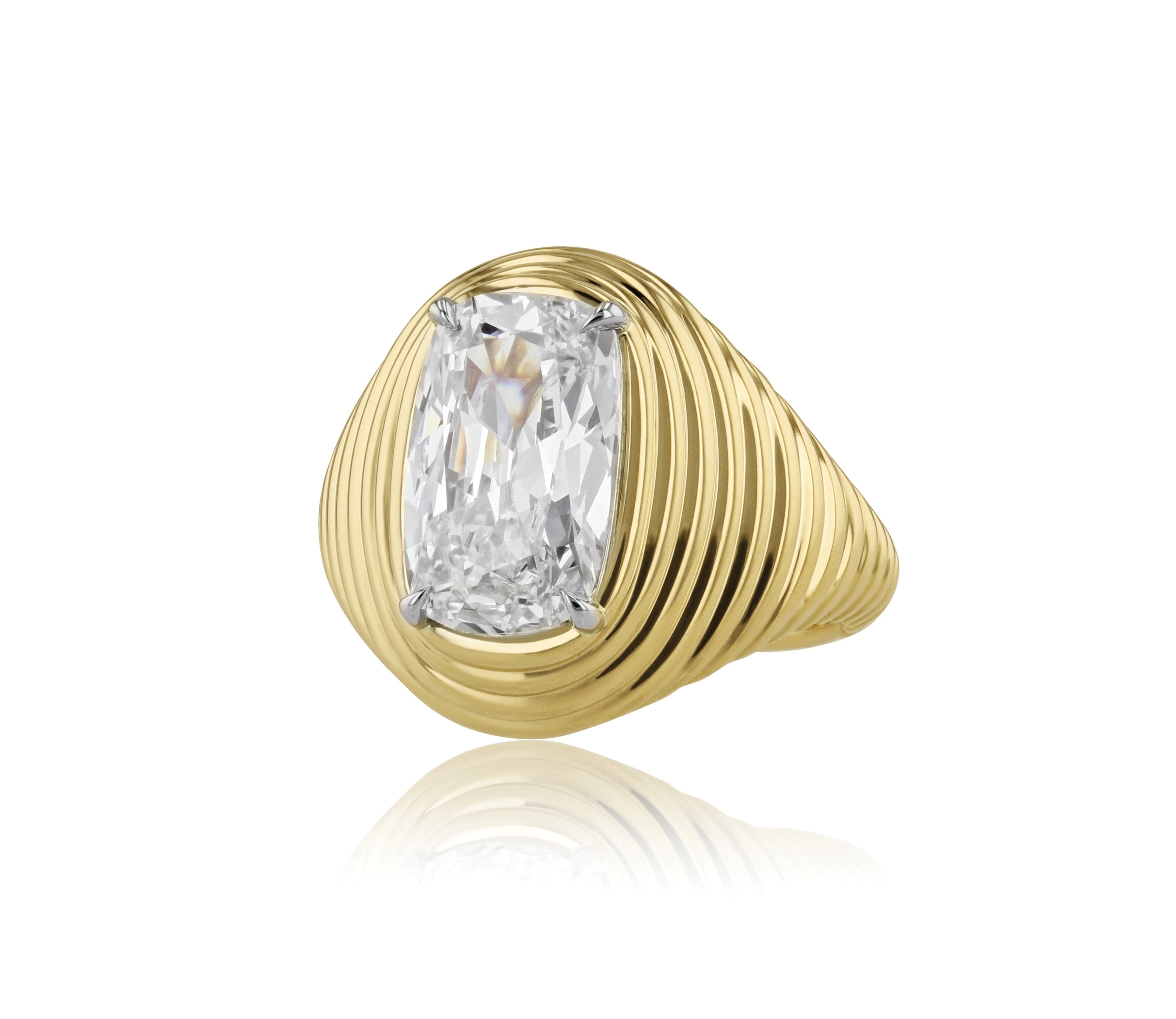 Layered Cushion Diamond Ring