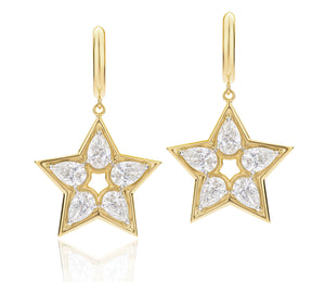 Pear Star Huggie Earrings