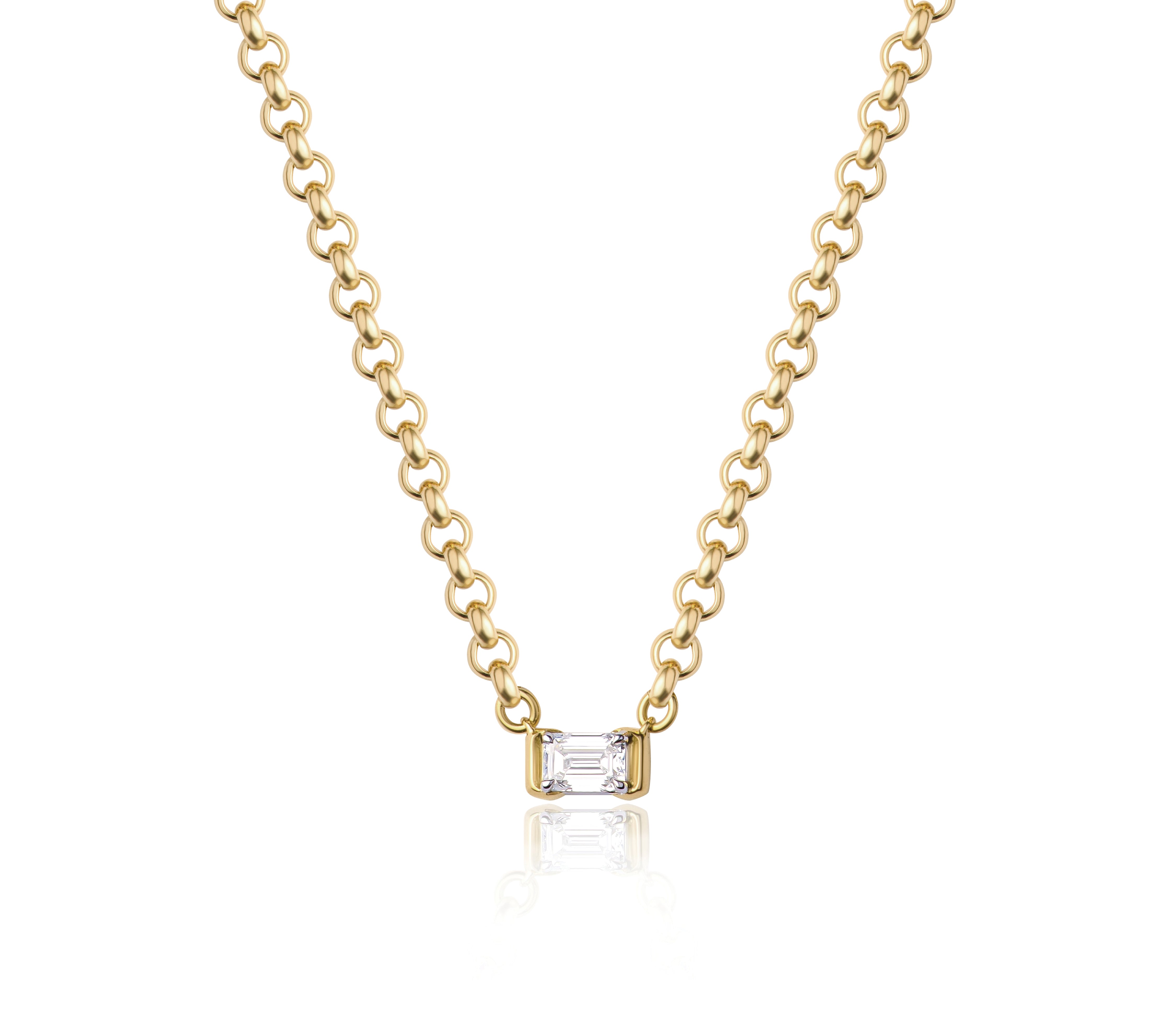 Emerald Cut Cuddle Necklace