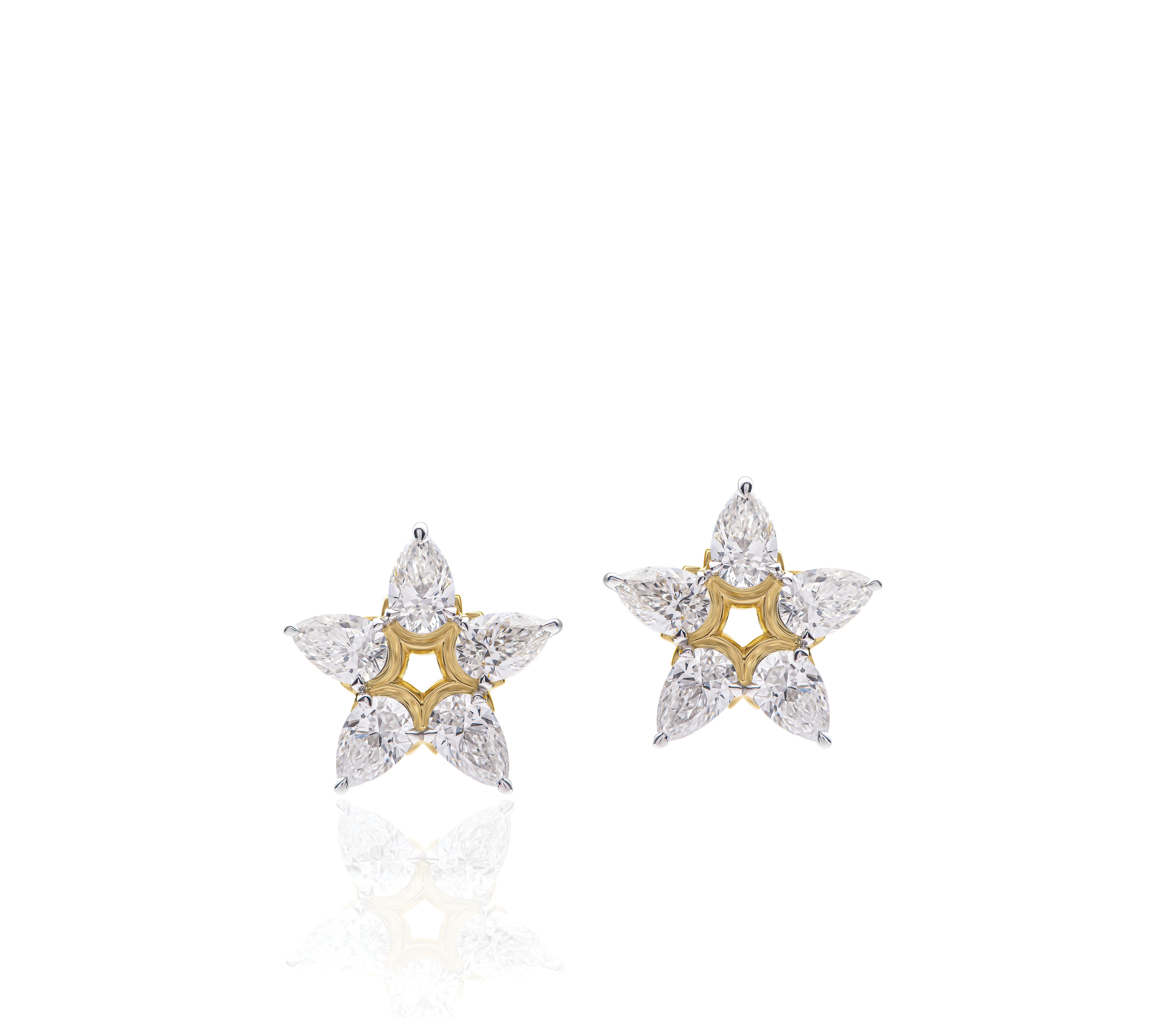 Pear Flower Stud Earrings