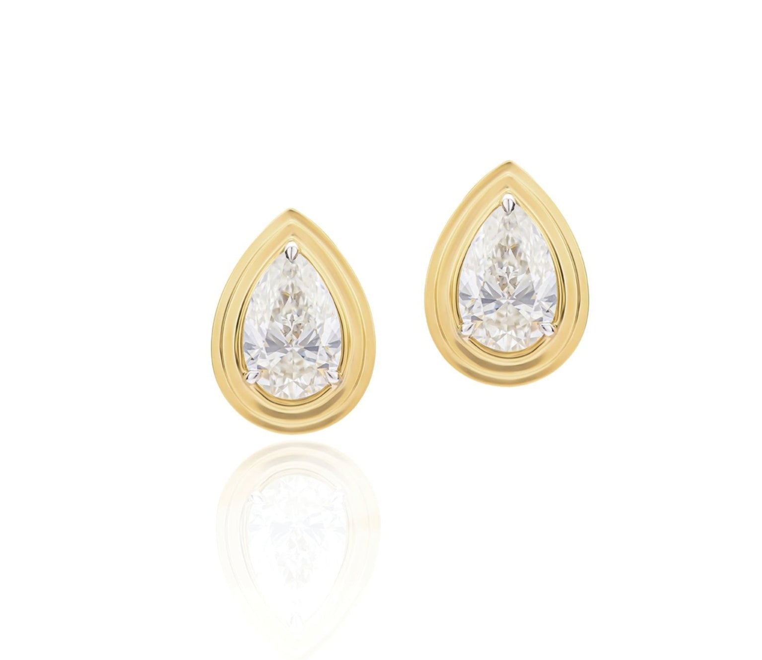 Layered Pear Studs
