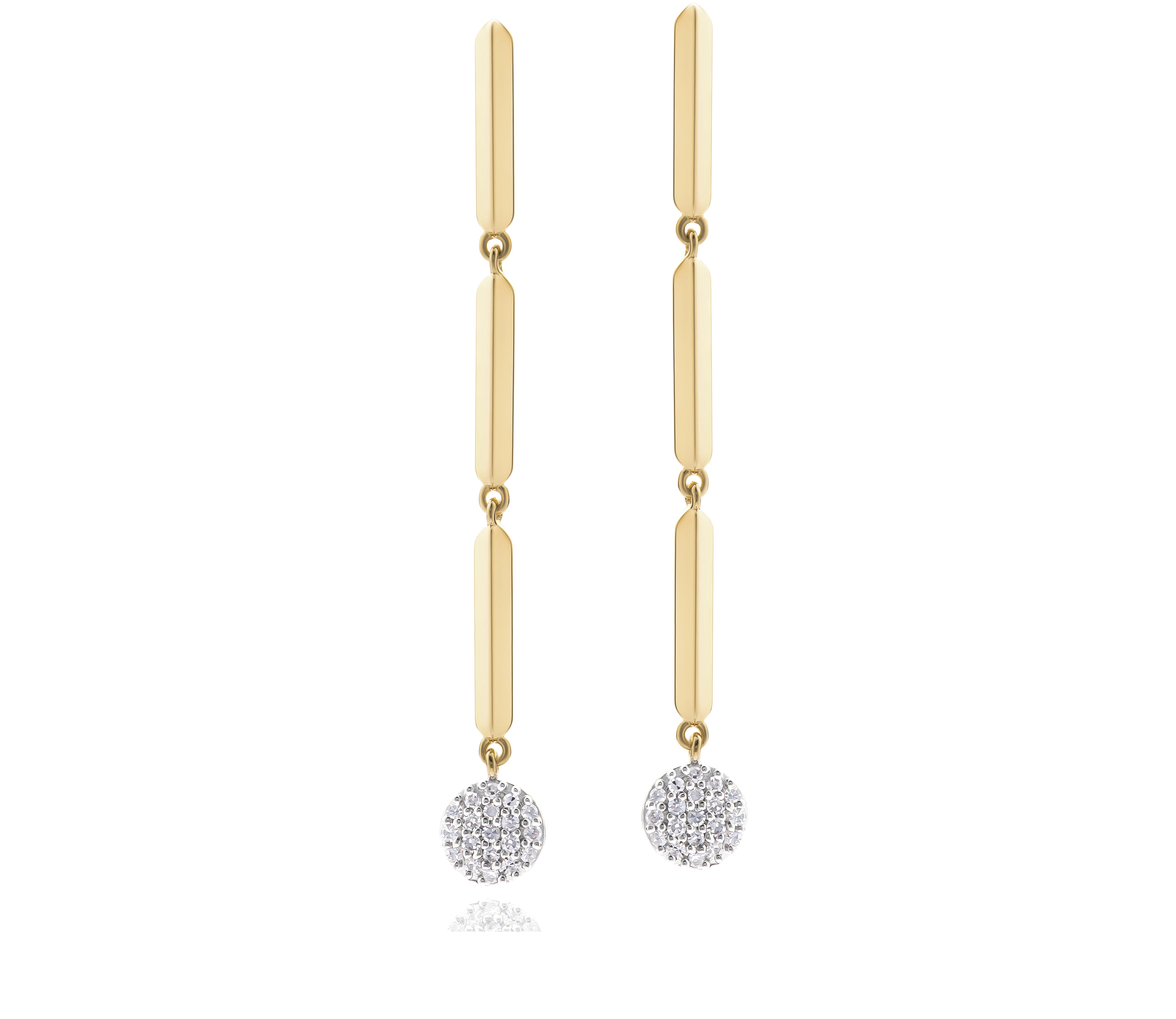 Triple Knife Edge Single Infinity Drop Earrings