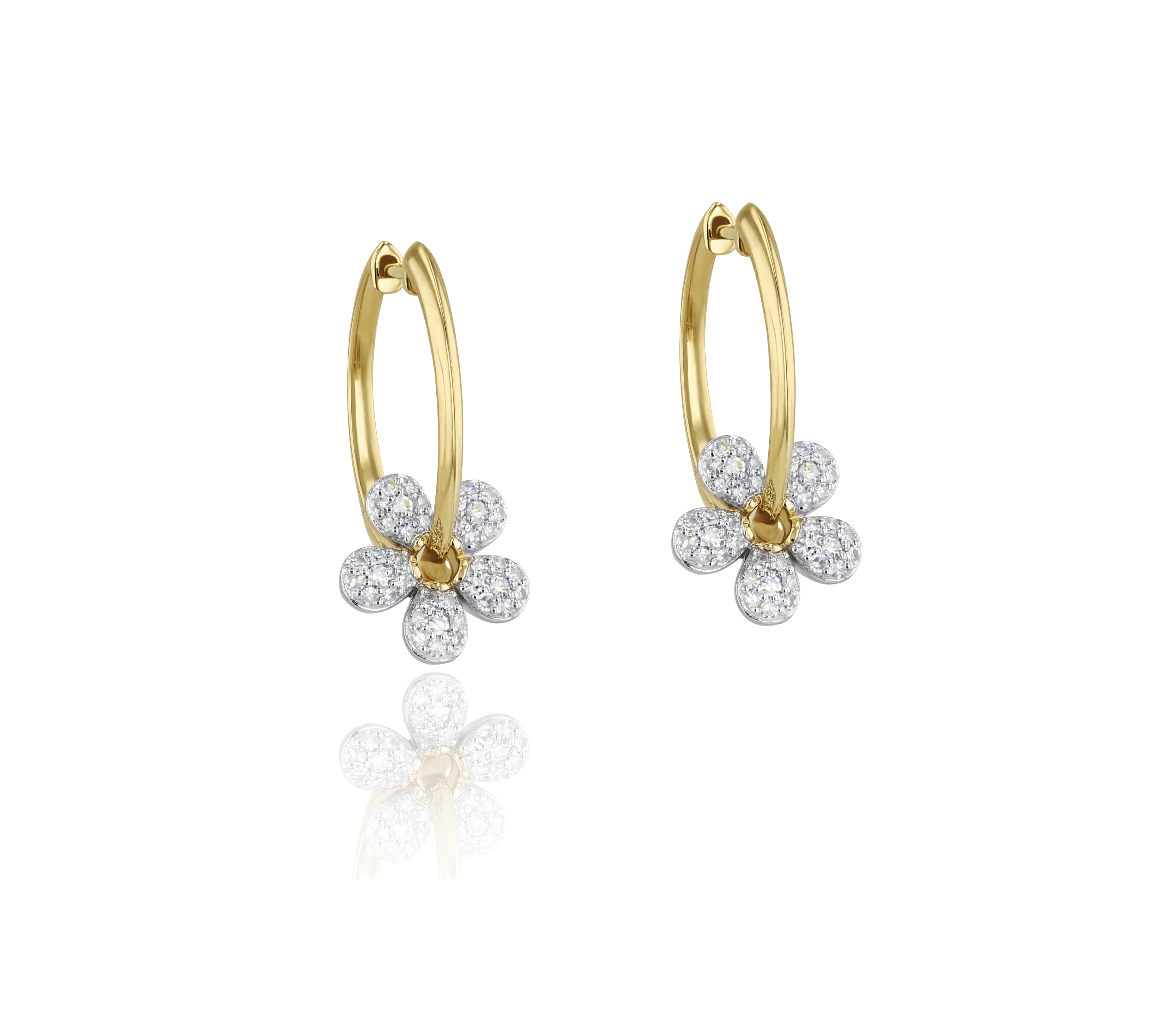 Forget-Me-Not Petite Pave 20mm Hoop