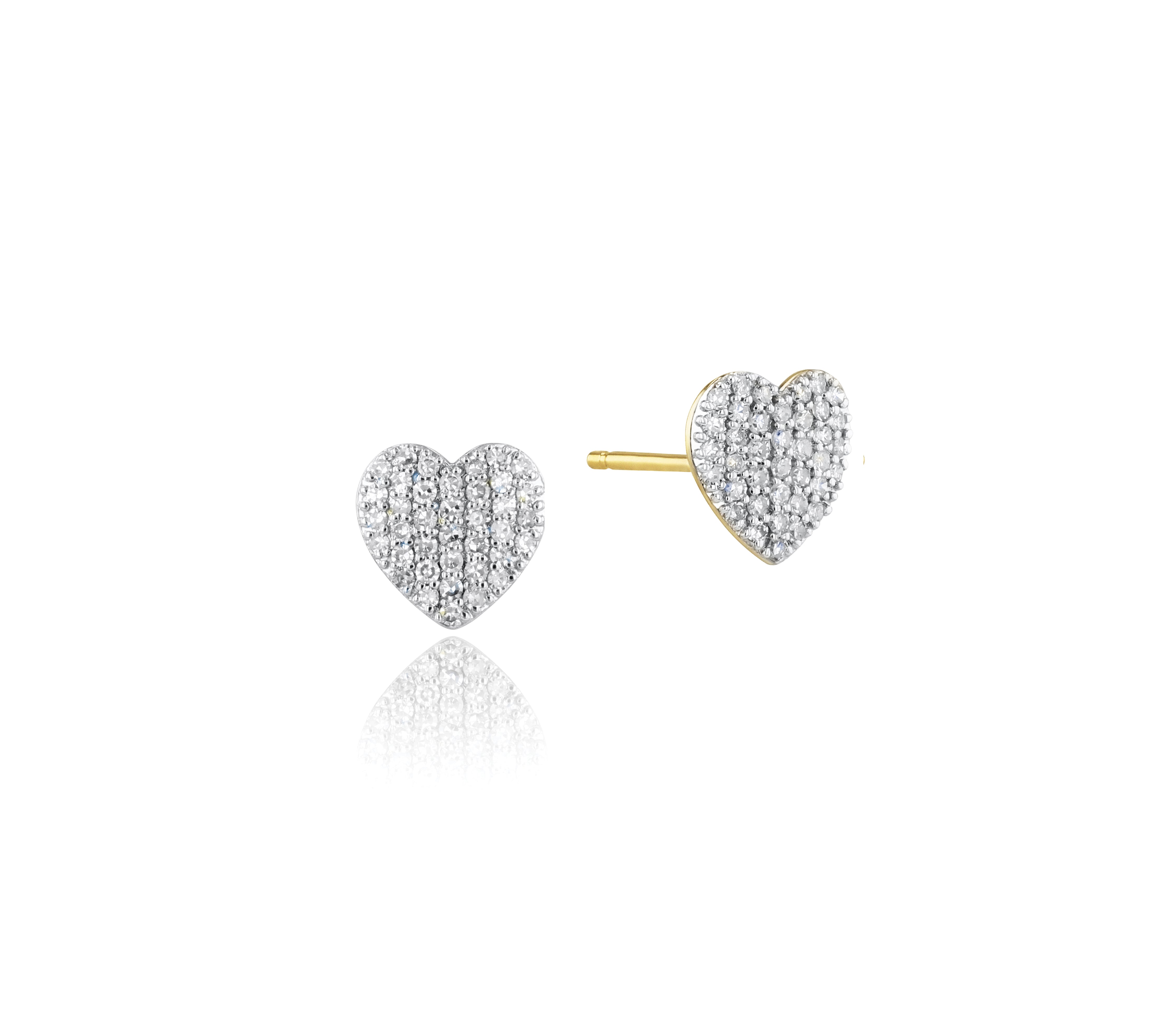 Micro Infinity Heart Stud Earrings