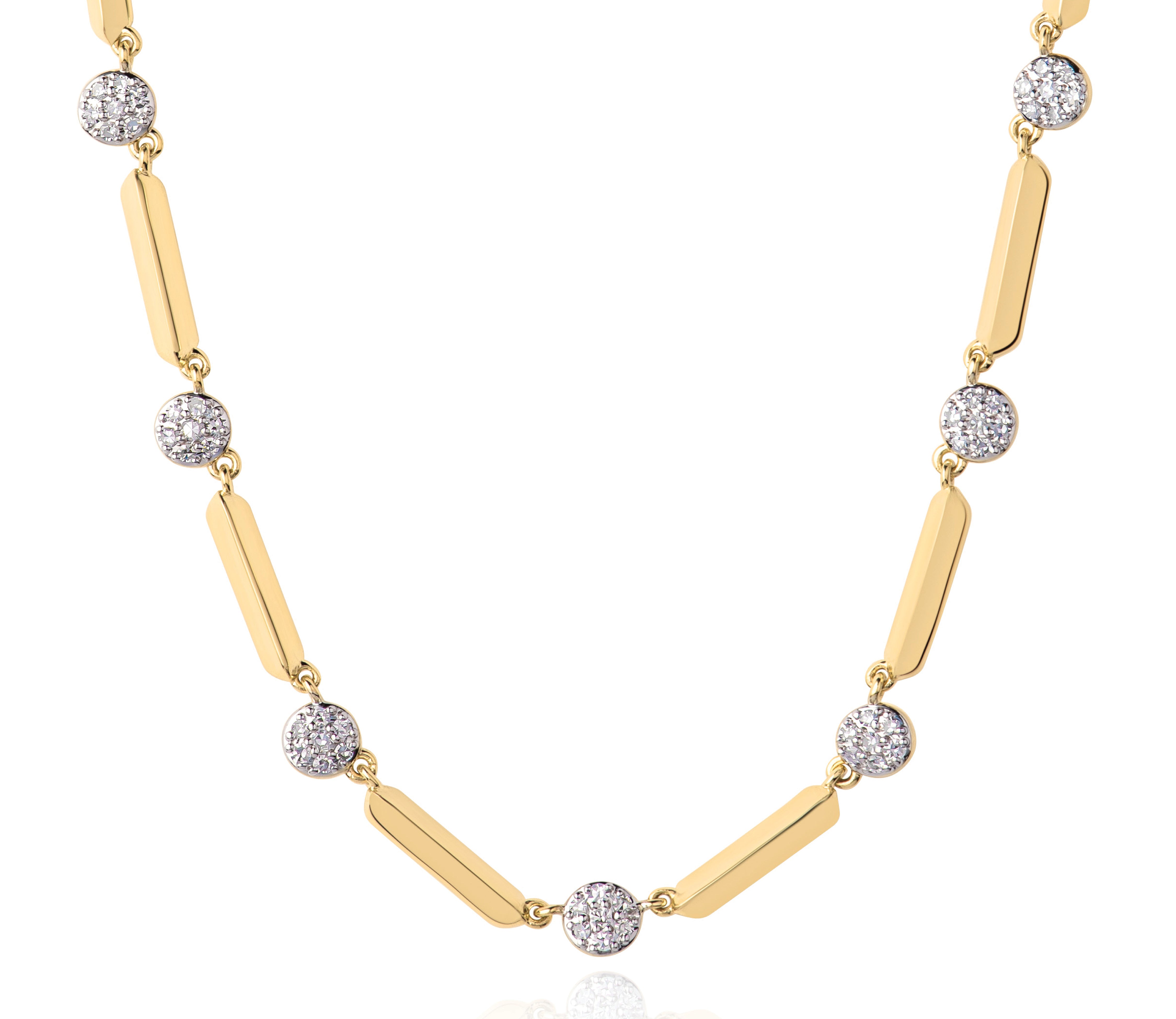 Seven Station Micro Infinity Necklace