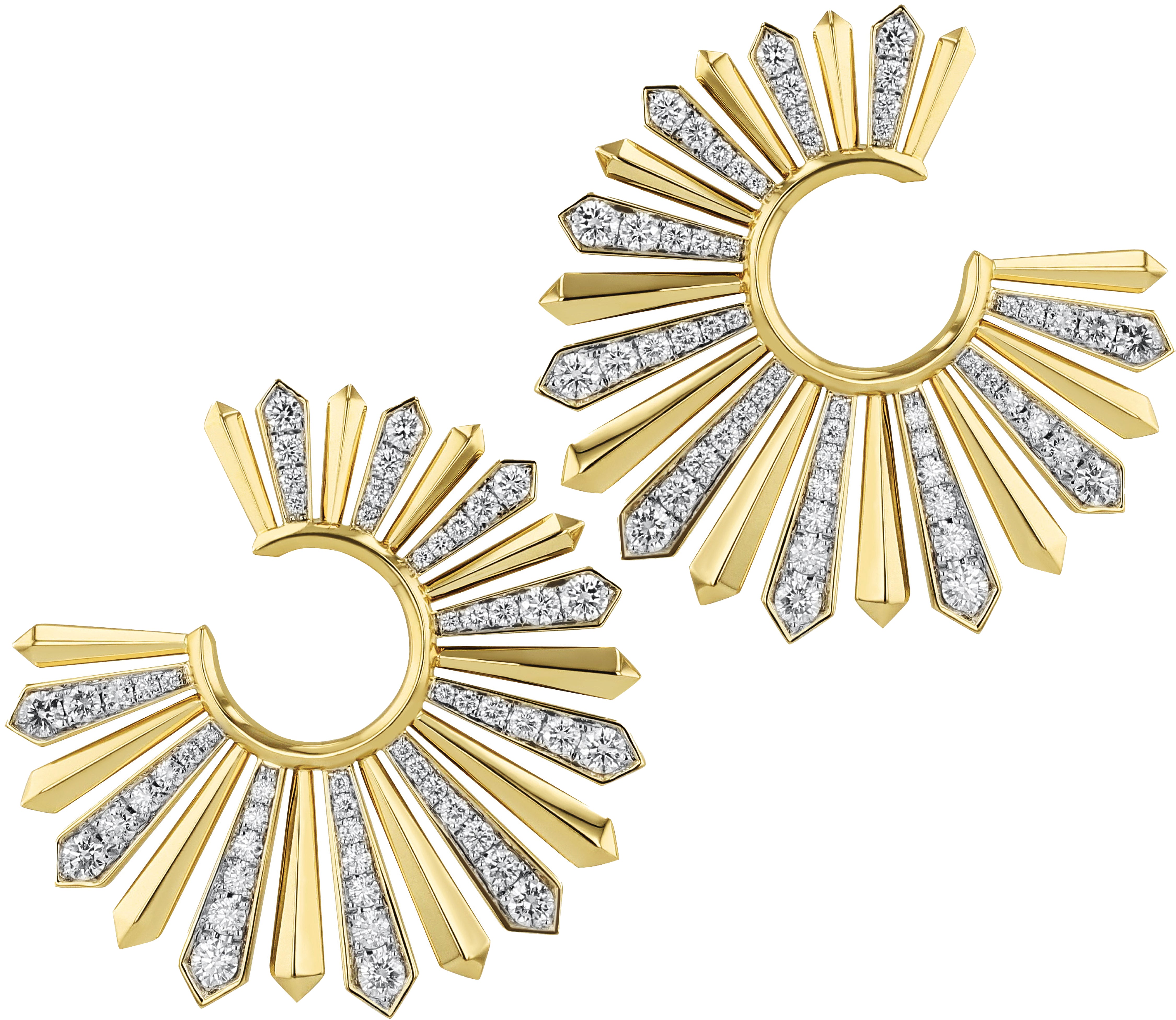 Aura Feathered XL Fan Earring