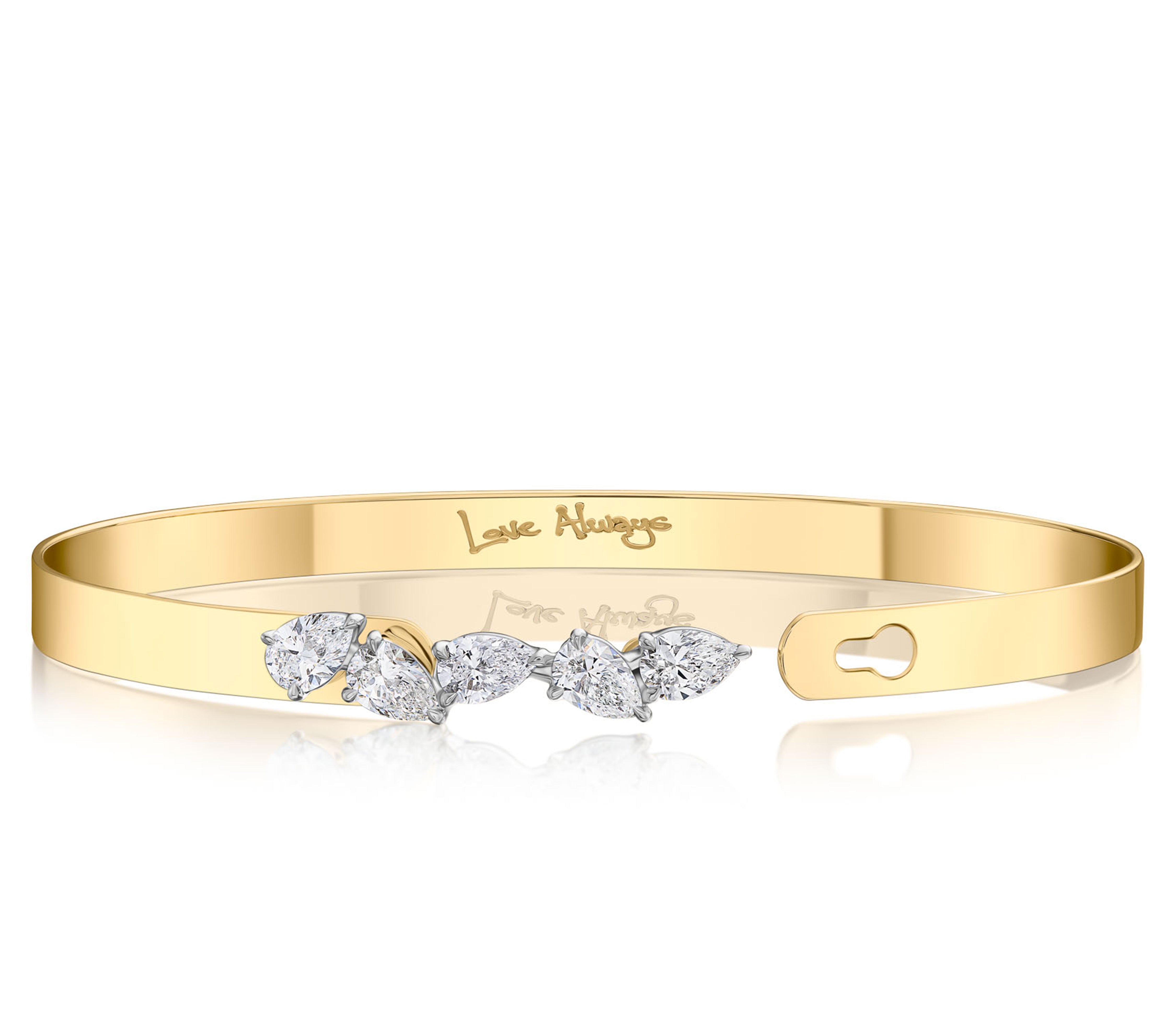 Angled Pear Love Always Bracelet