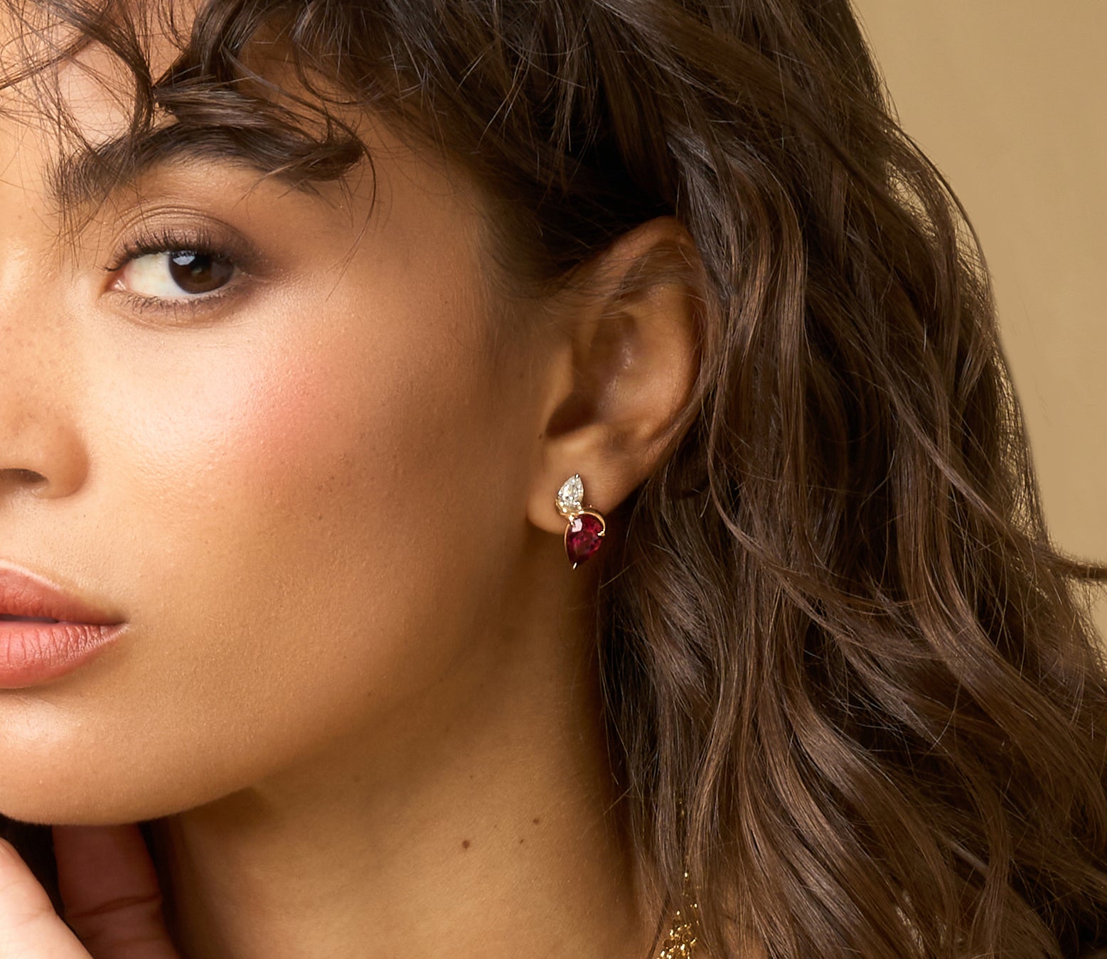 Diamond & Tourmaline Swivel Studs