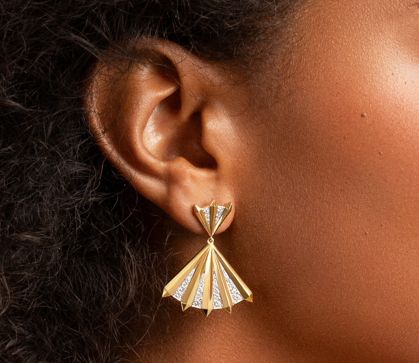 Aura Fan Drop Earring