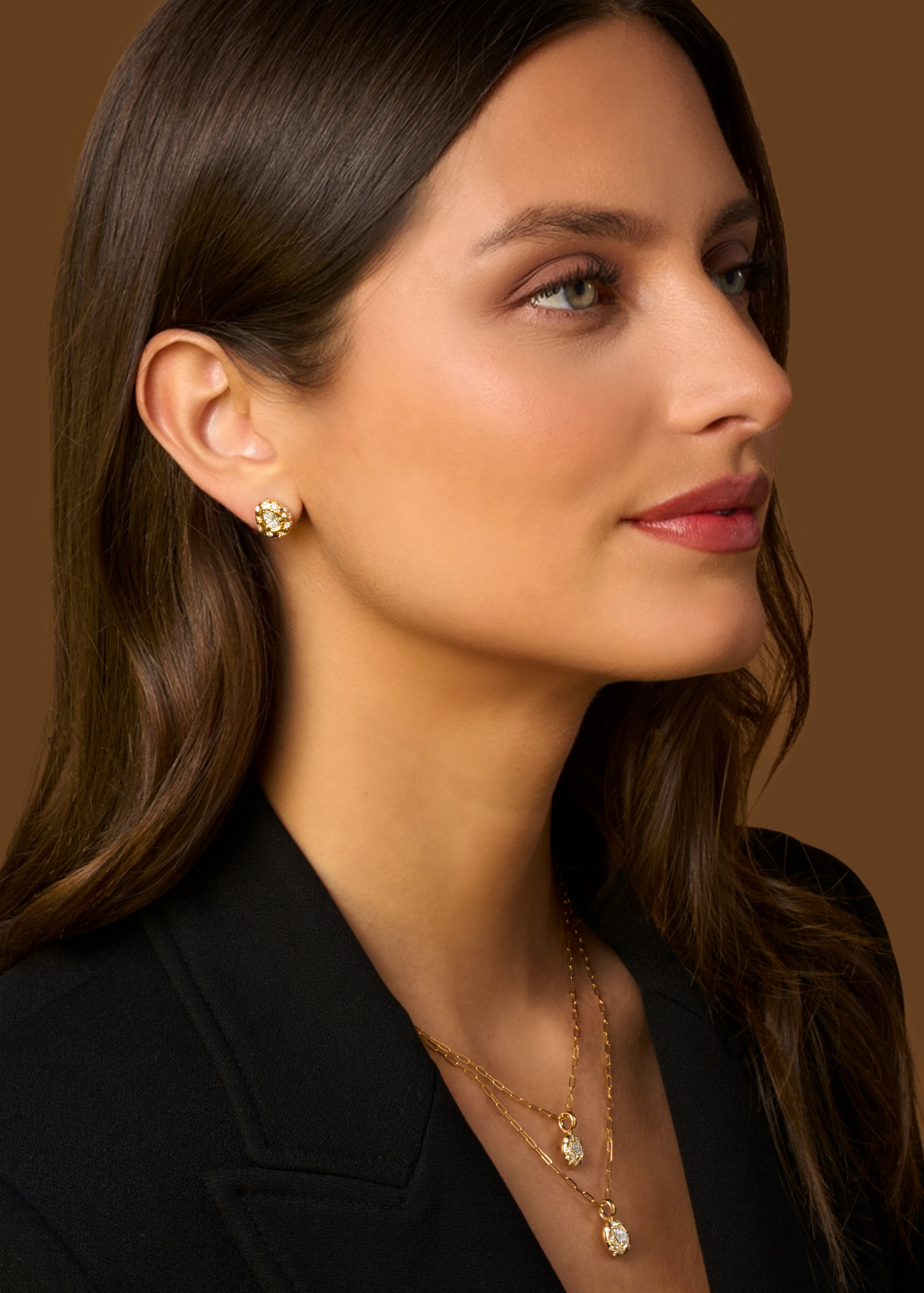 Pear Shape Diamond Astrid Studs