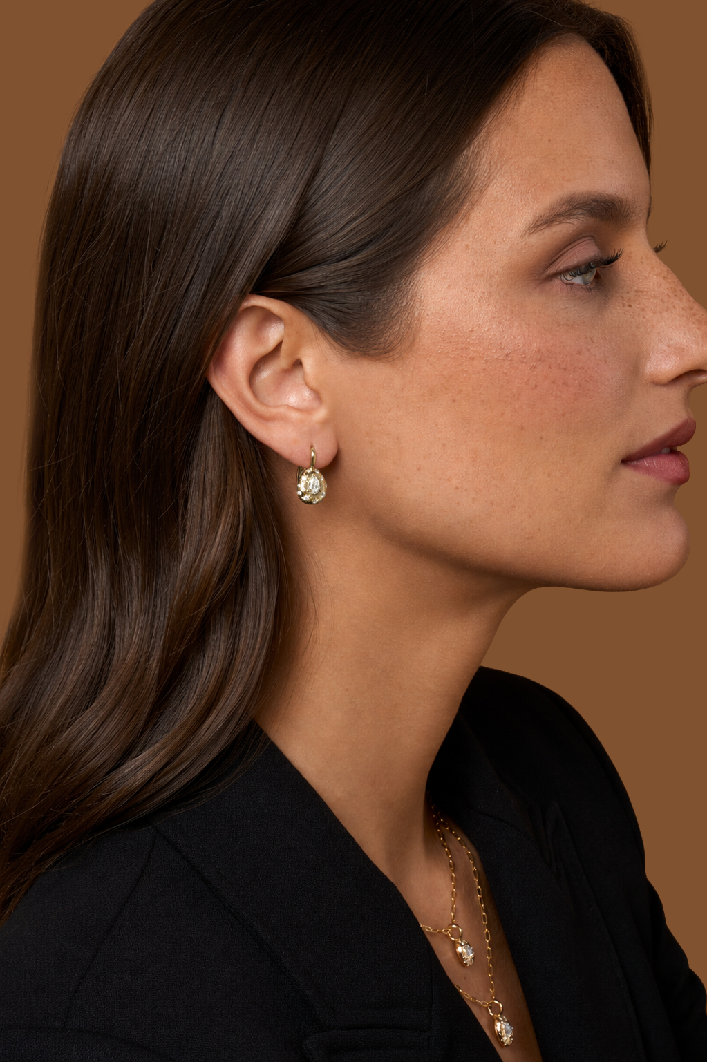 Pear Shape Diamond Astrid Leverbacks