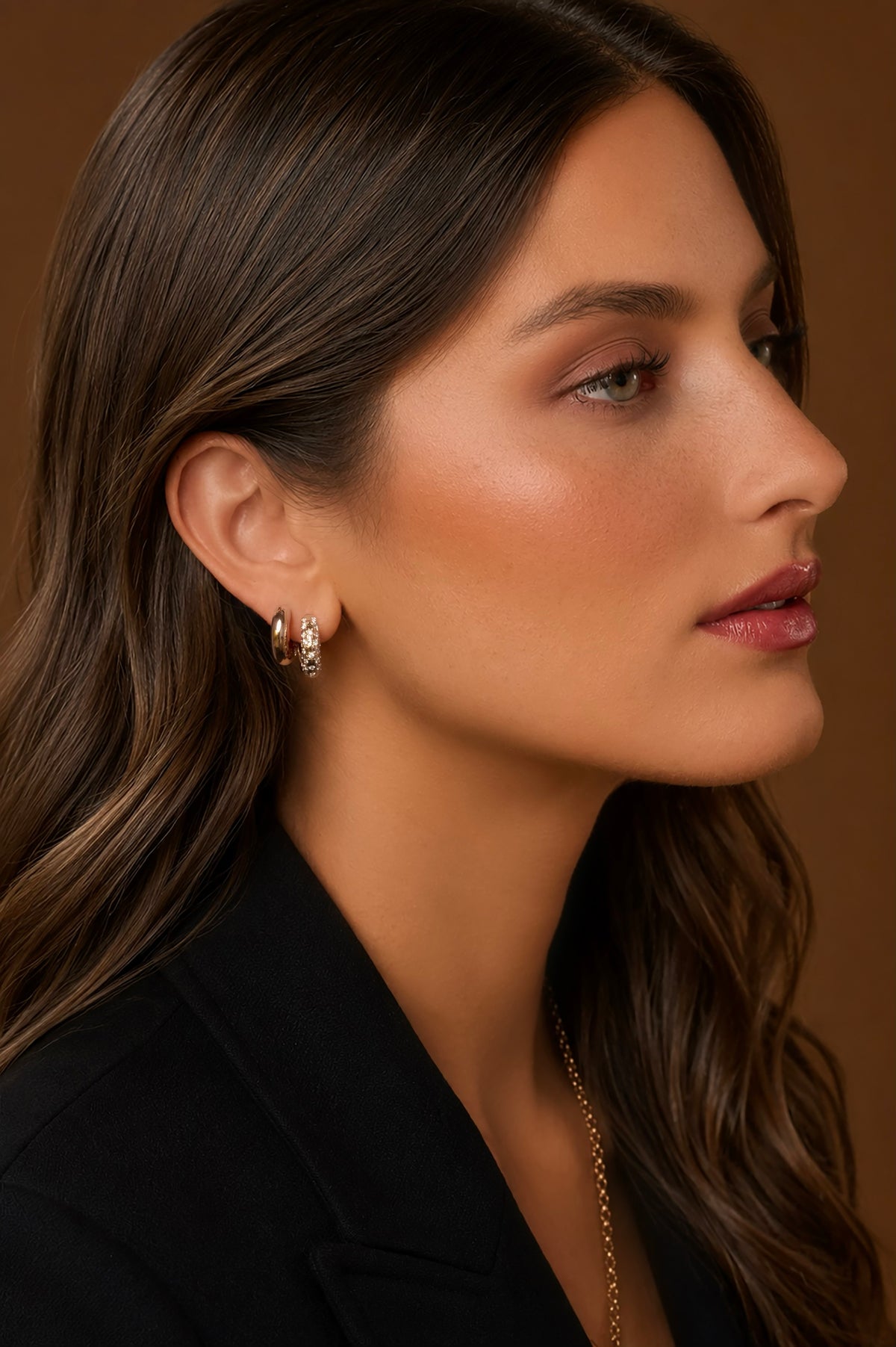Medium Celeste Mood Hoops