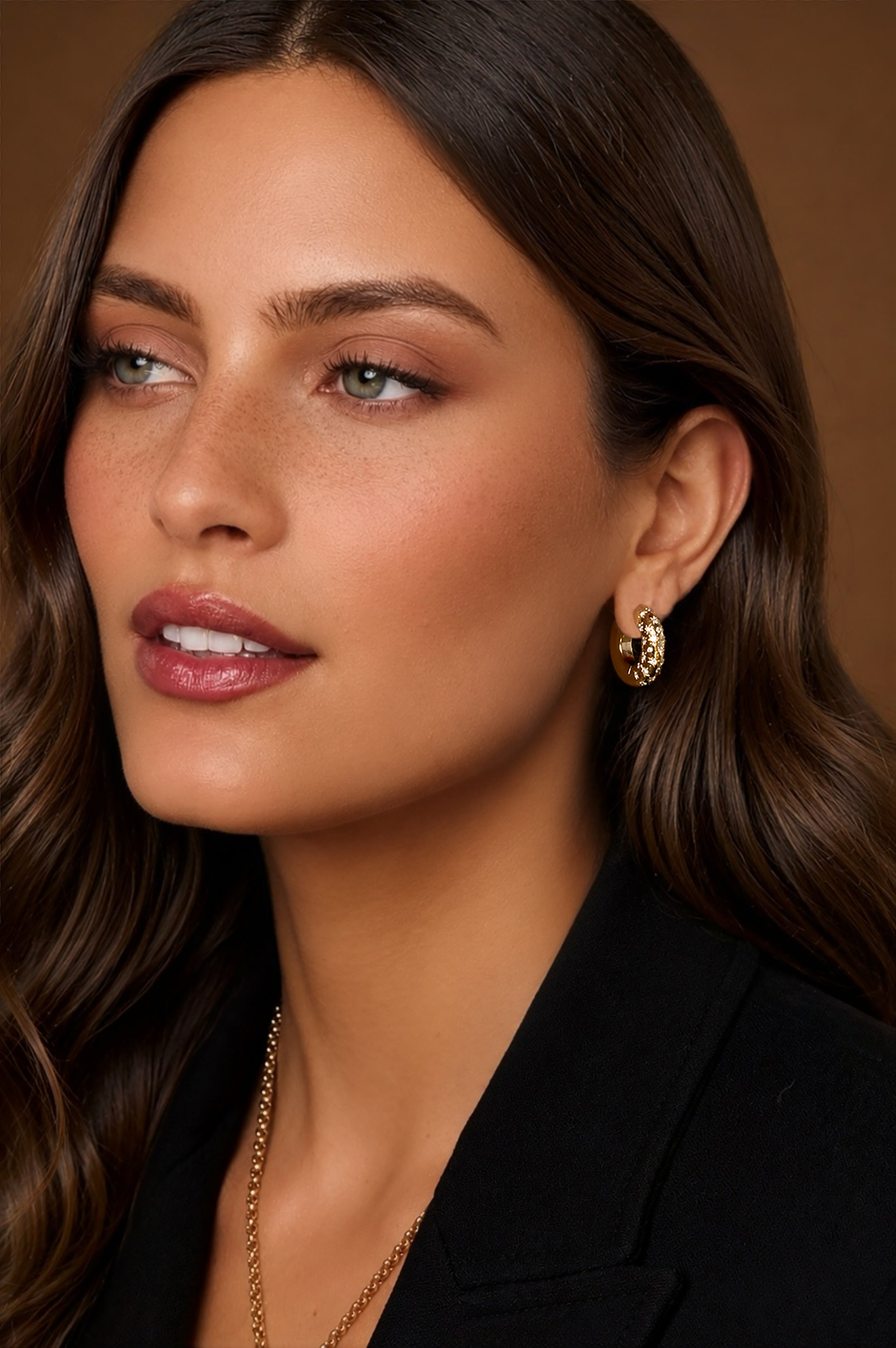 Large Celeste Mood Hoops