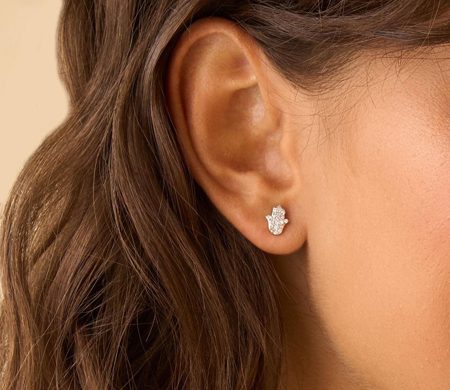 Infinity Hamsa Mini Studs