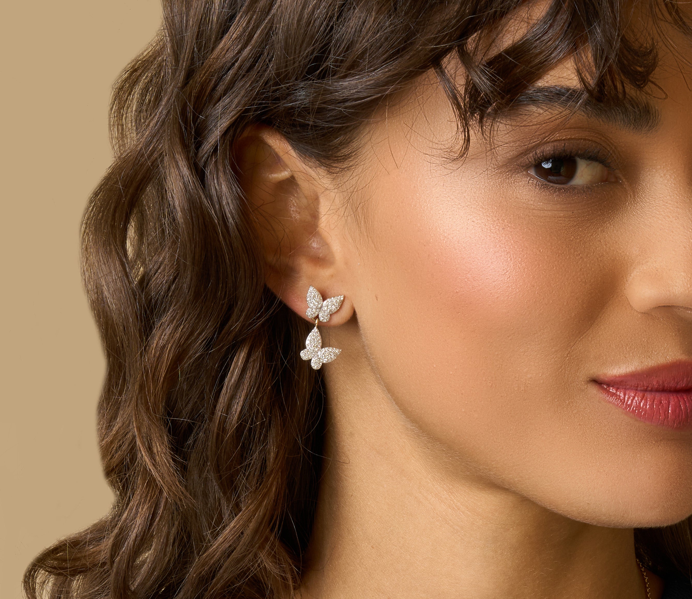 Double Butterfly Studs