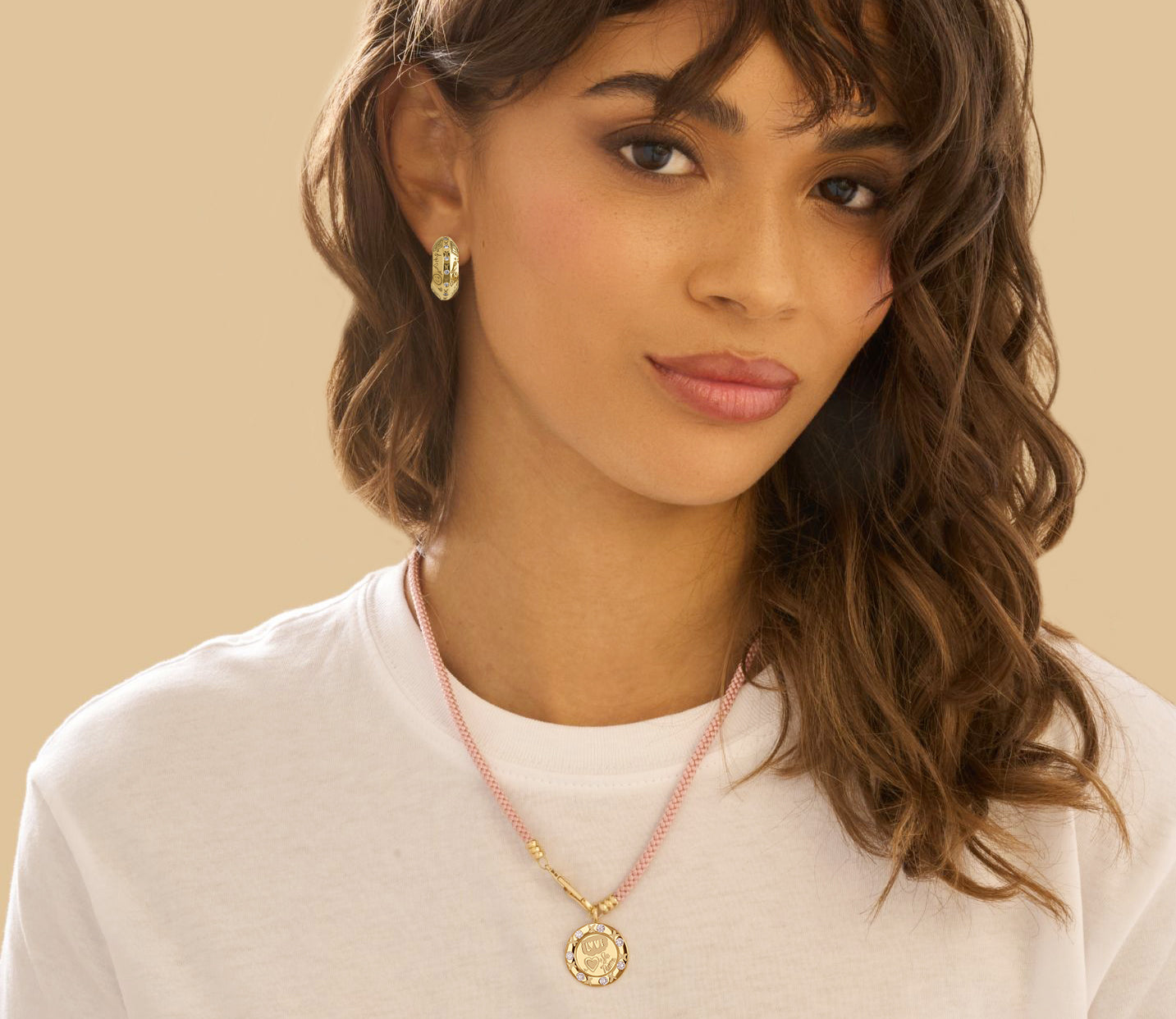 20 mm Love Languages Angled Hoops