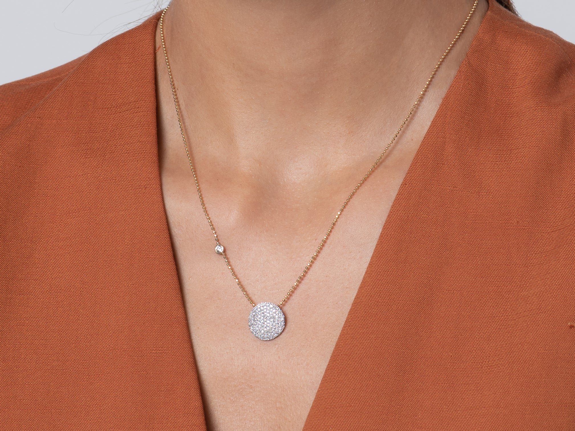 Bezel-Set Diamond Infinity Necklace