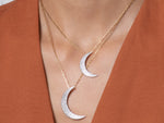 Infinity Crescent Moon 37mm Necklace