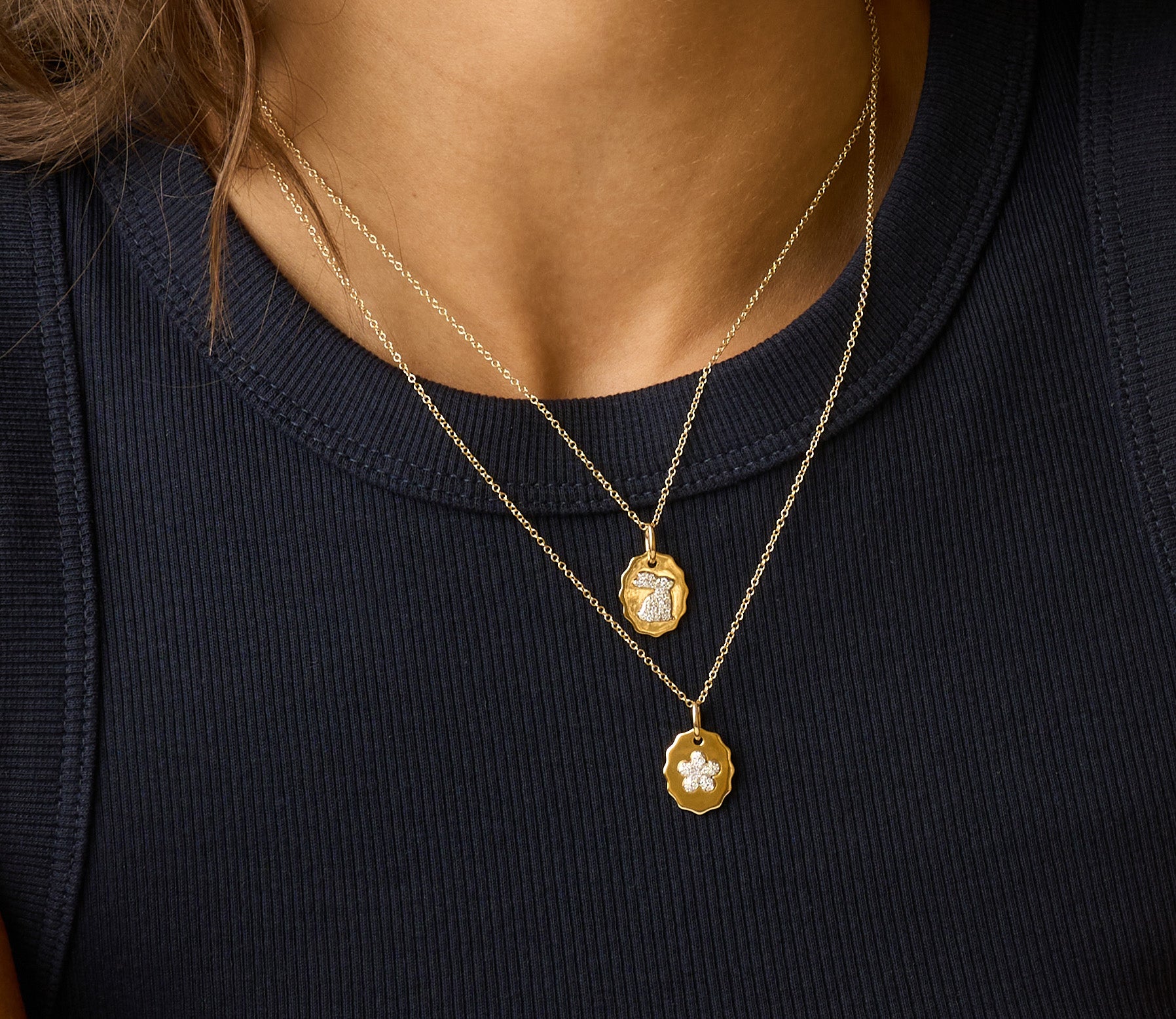 Forget-Me-Not Medallion Necklace