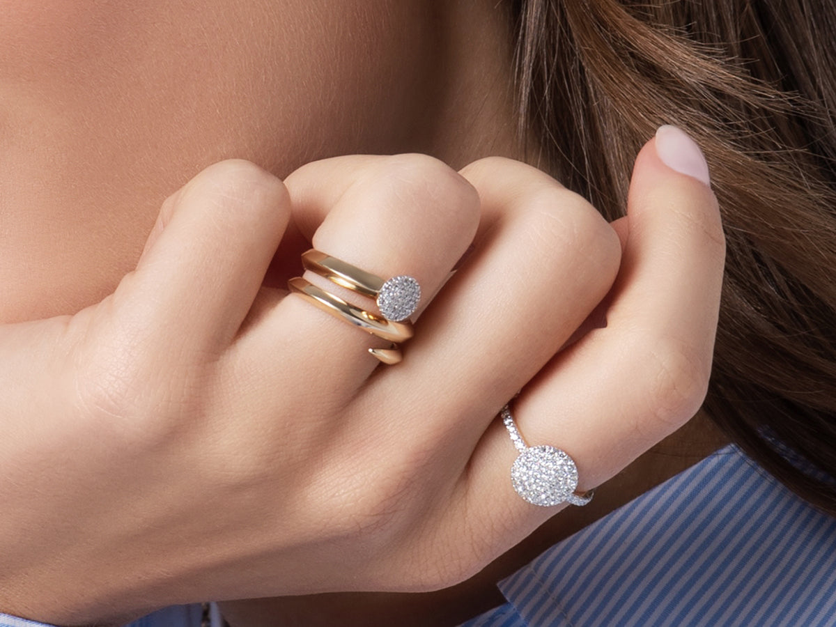 Infinity Double Wrap Knife Edge Ring