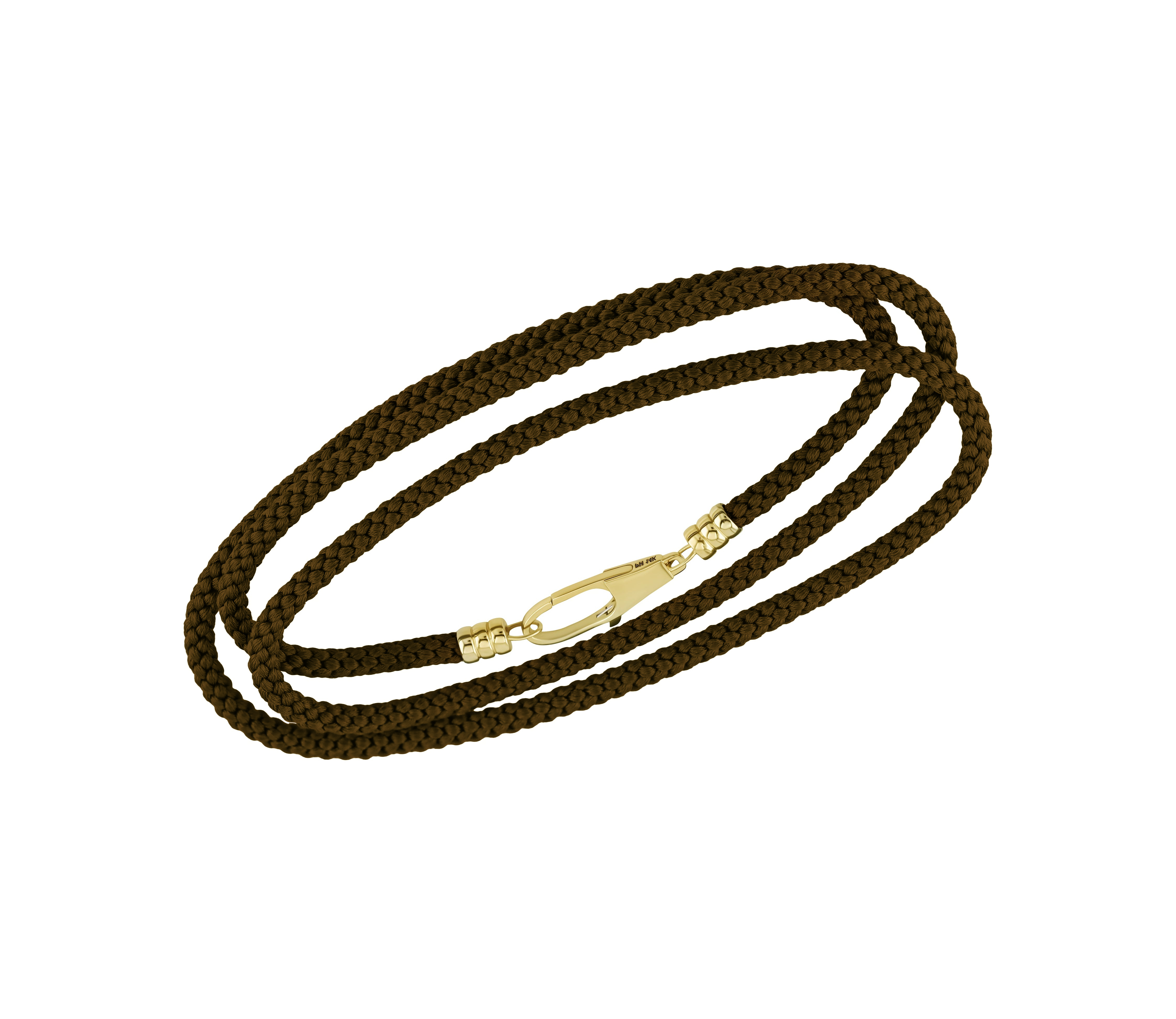 Brown Kumihimo Silk Rope with Clasp