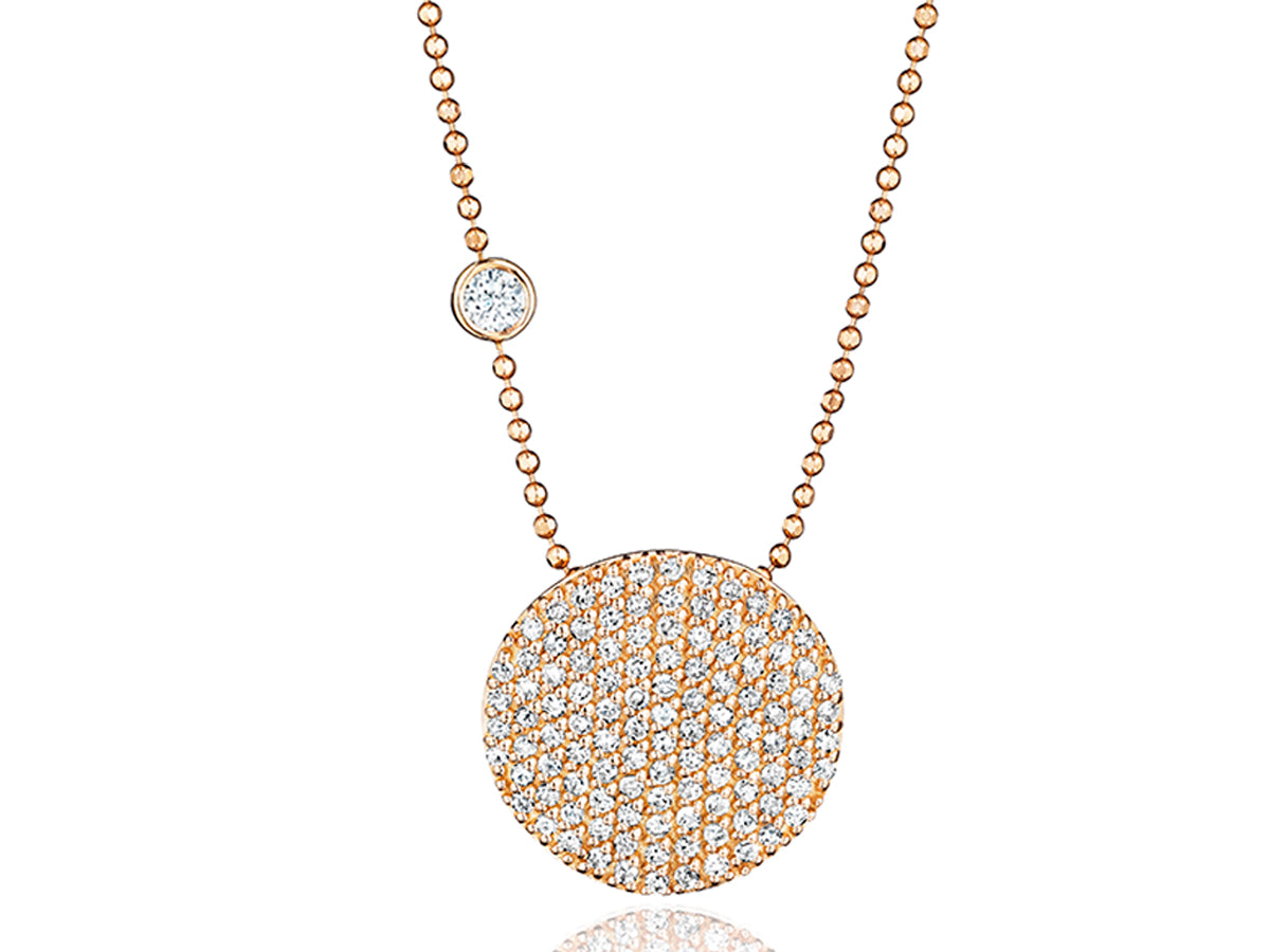 Bezel-Set Diamond Infinity Necklace